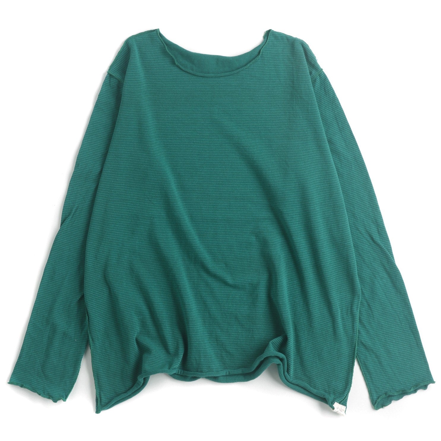 TAMAKI NIIME Cotton Long Sleeve Reversible Tee - Emerald Queen