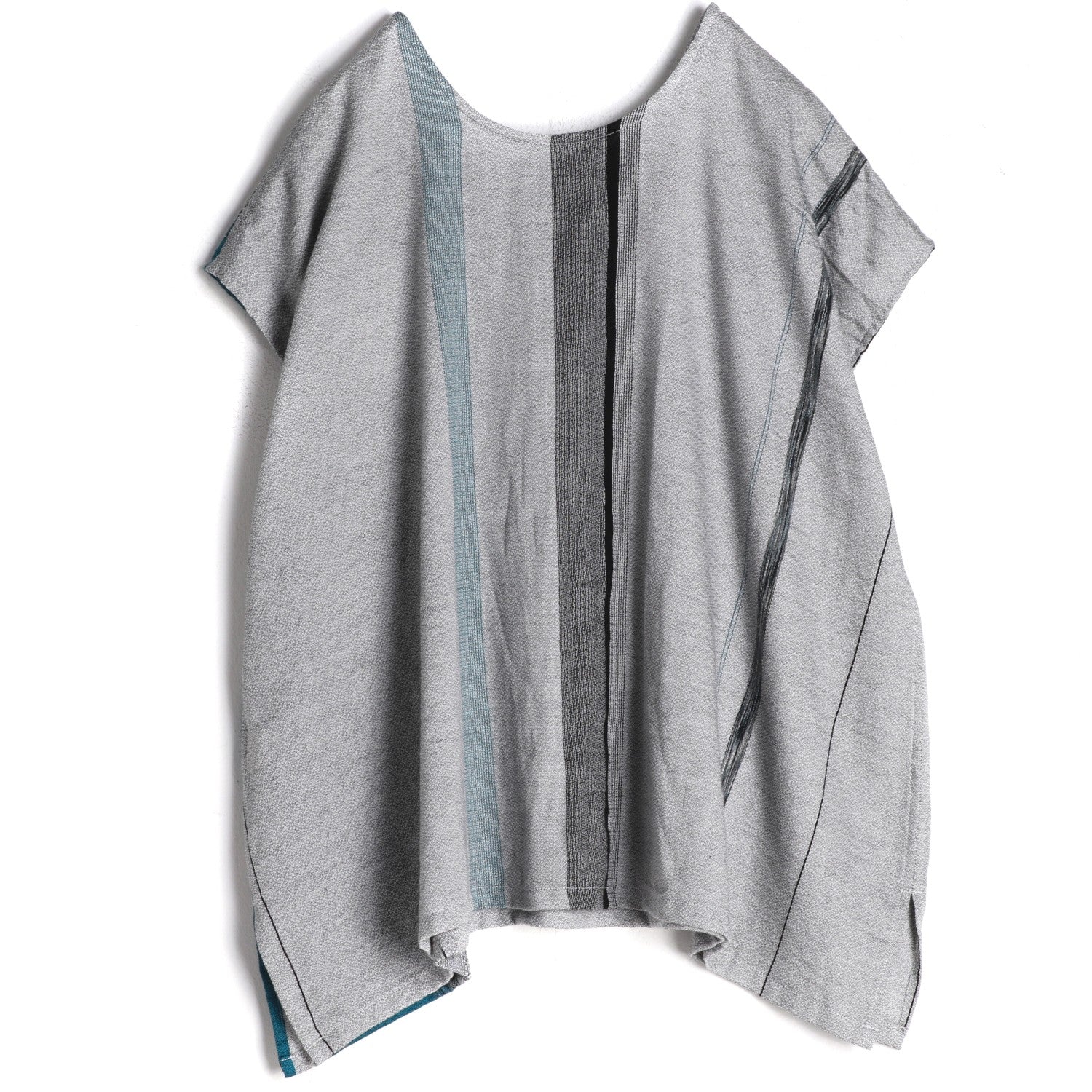 TAMAKI NIIME Striped Cap Sleeve Flared Top - Glacier