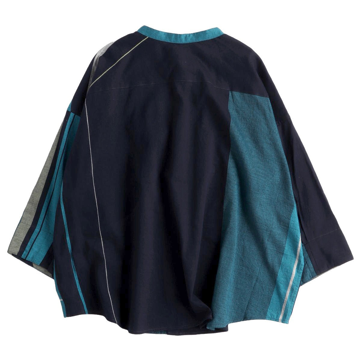 TAMAKI NIIME Mandarin Collared Shirt - Blue Magician