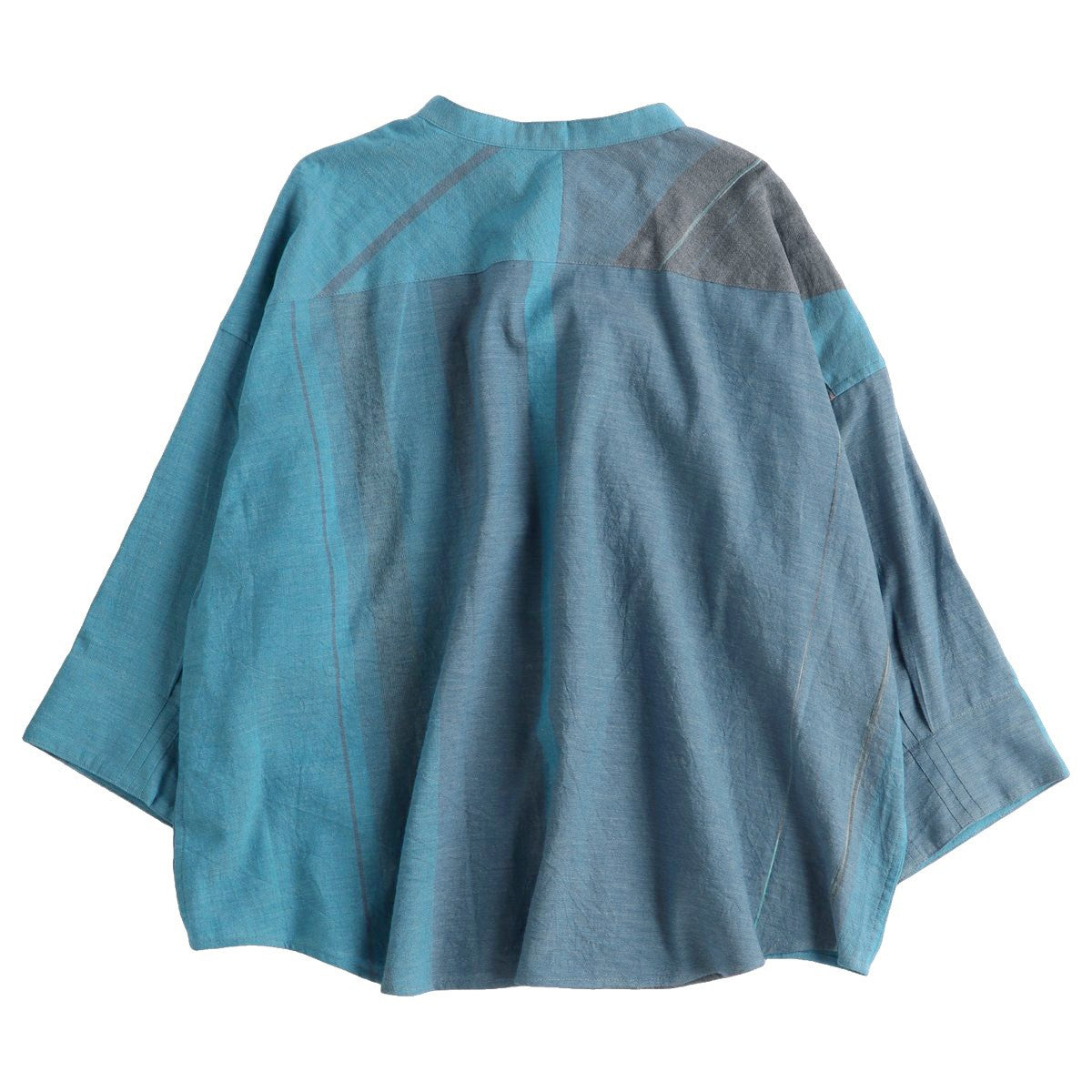TAMAKI NIIME Mandarin Collared Shirt - Blurred Sky