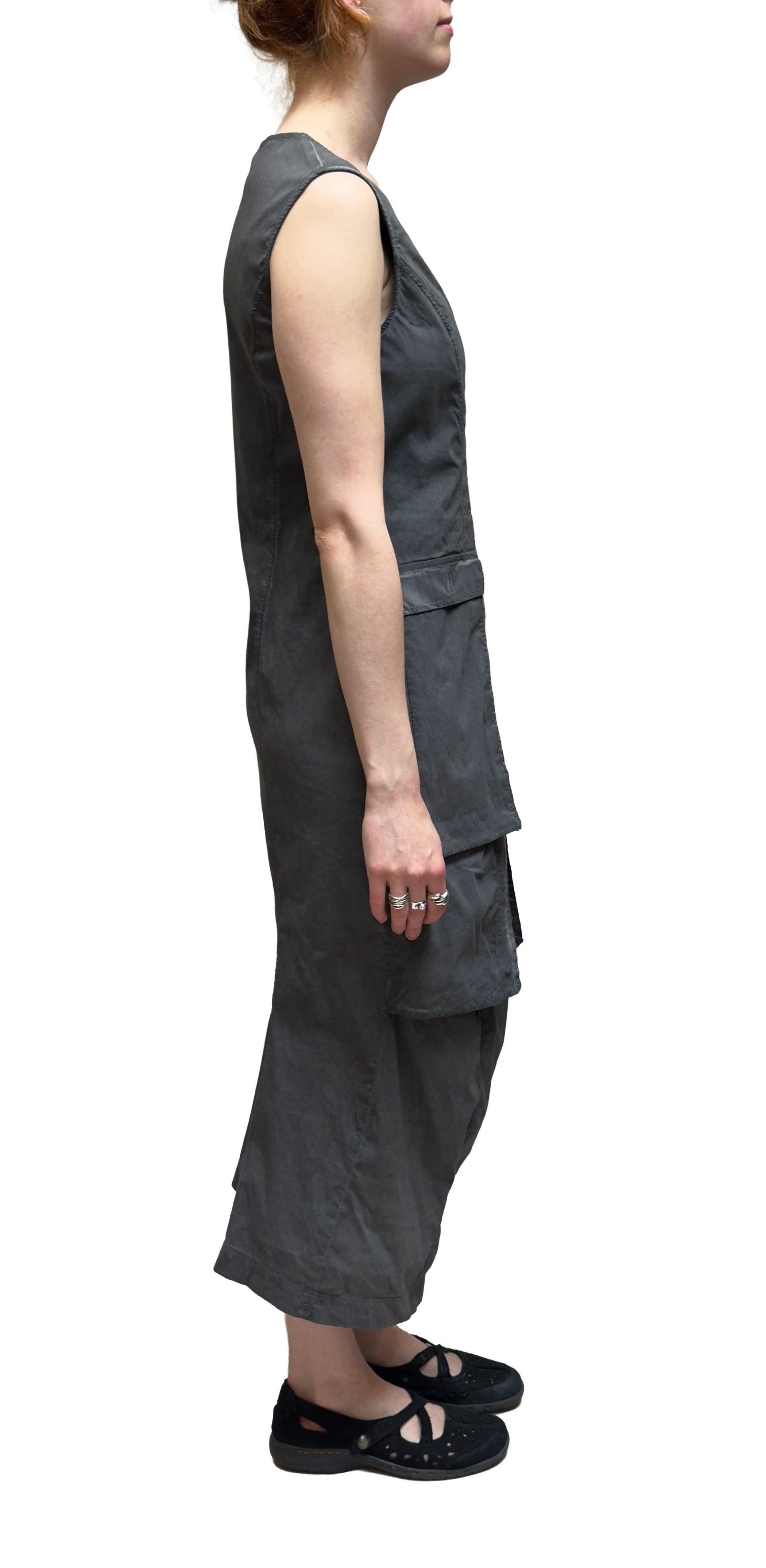 RUNDHOLZ DIP Dress in Pencil Cloud