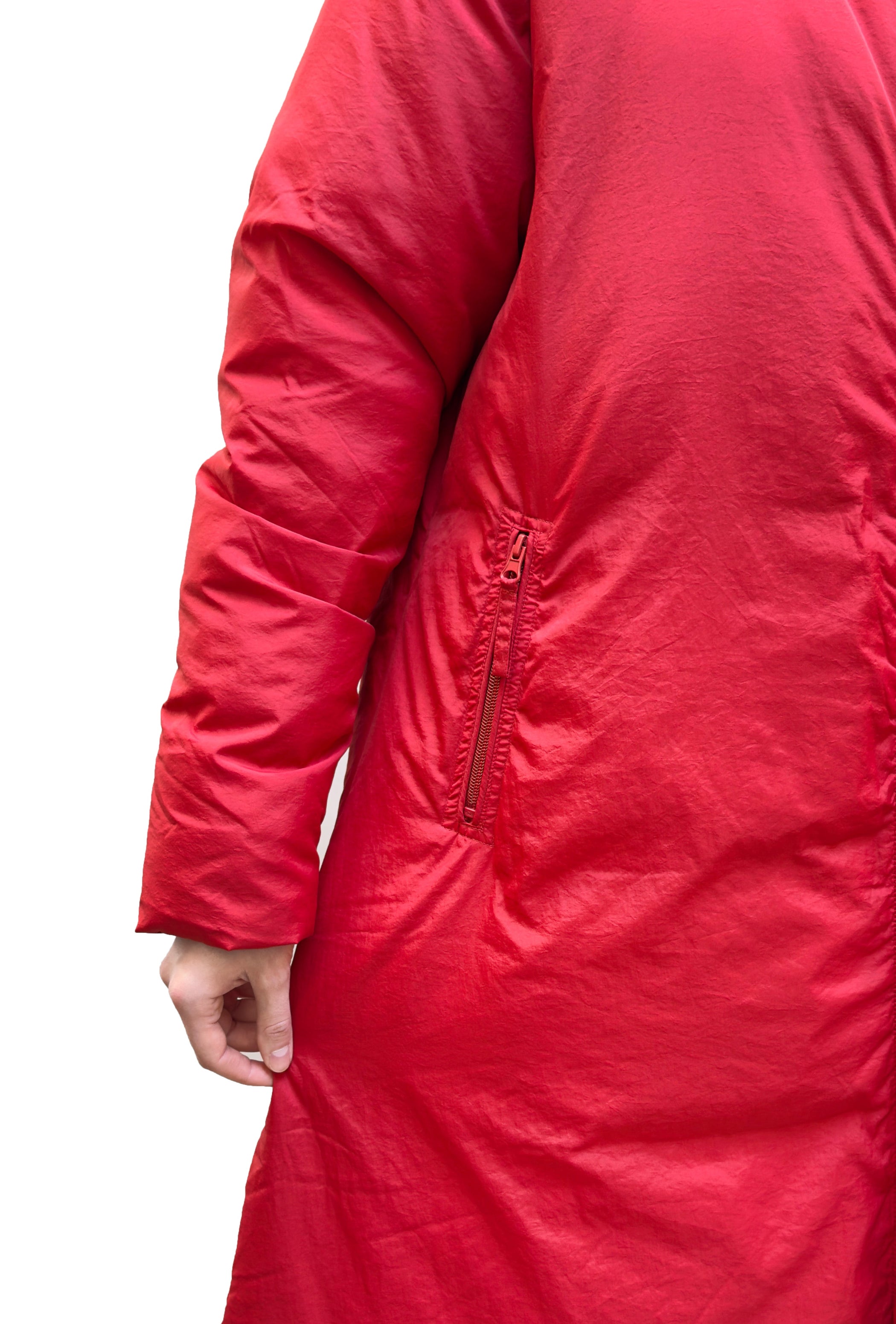 RUNDHOLZ BLACK LABEL Long A-Line Down Coat in Rose