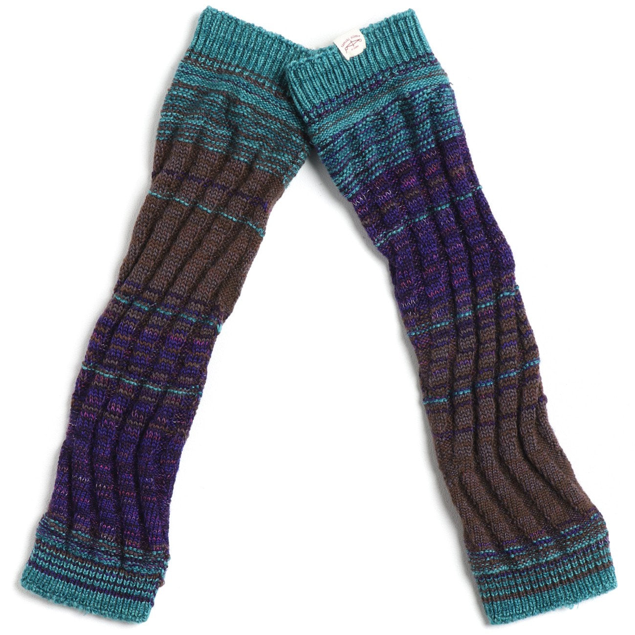 TAMAKI NIIME Knit Arm Warmers - Blue Chocolate