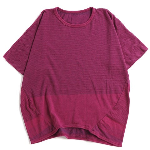 Tamaki Niime Dolman Short Sleeve Tee - Size 2 - Pink and Purple