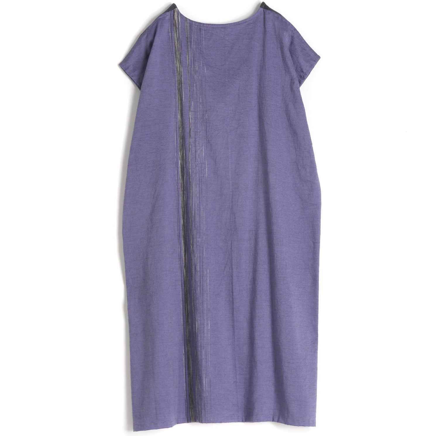 TAMAKI NIIME Shorter Length Cotton Cap Sleeve Round Neck Dress - Wisteria Delight