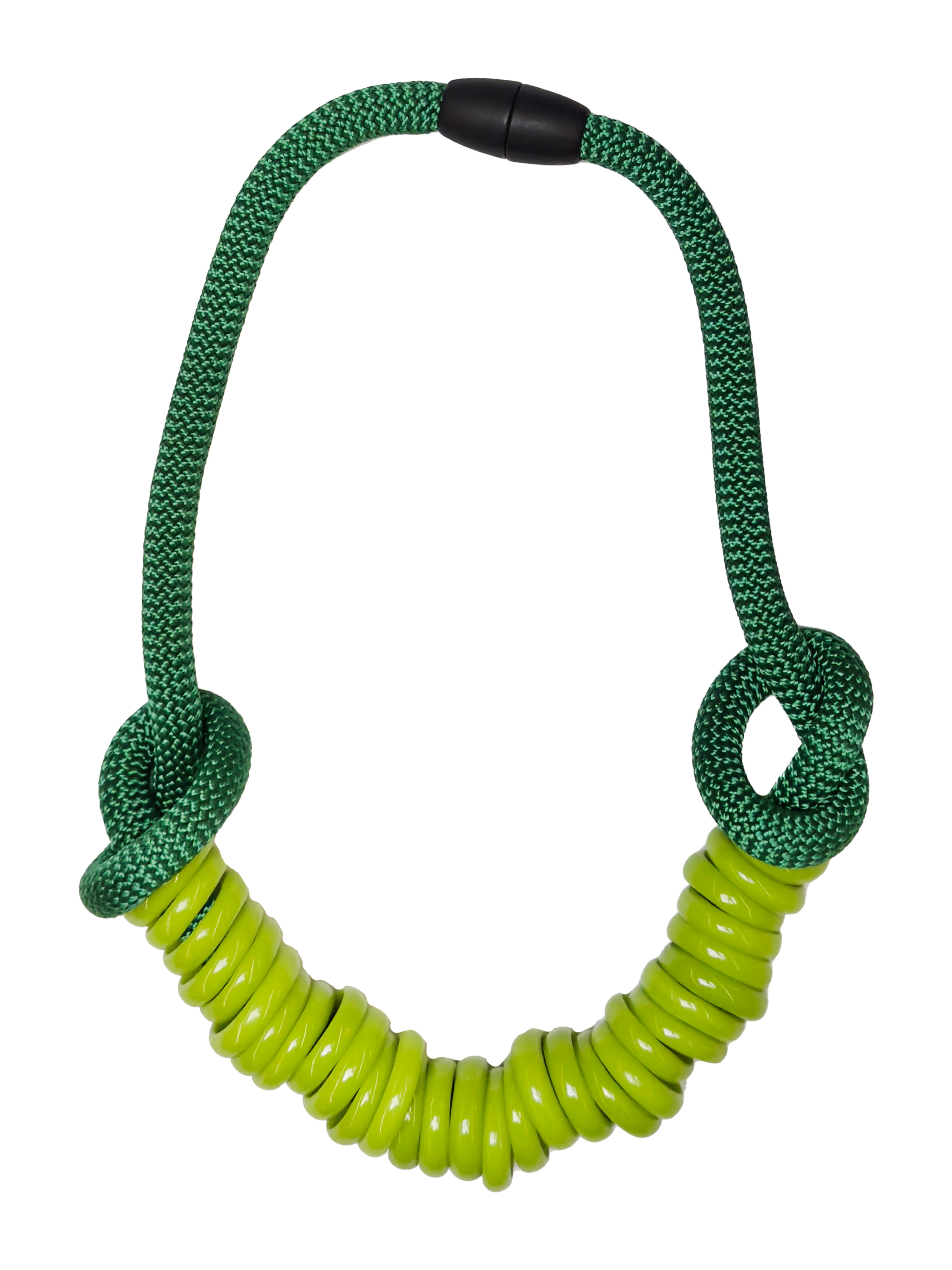 SAMUEL CORAUX Glass Ring Necklace - Green