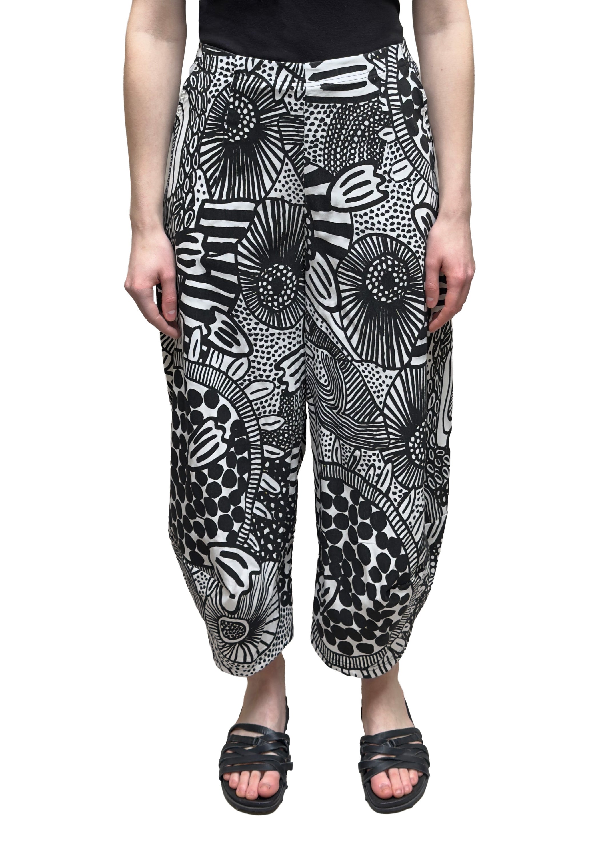 RUNDHOLZ BLACK LABEL Bubble Pant in Black Print