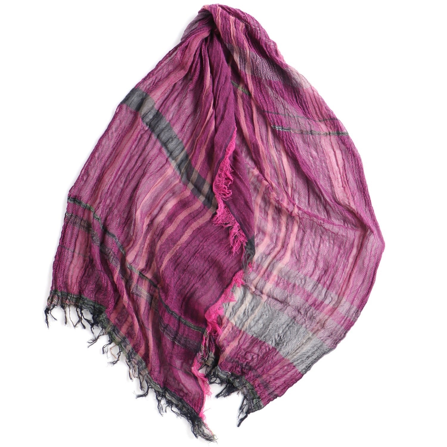 TAMAKI NIIME Medium Cotton-gauze scarf - Fuchsia Finesse