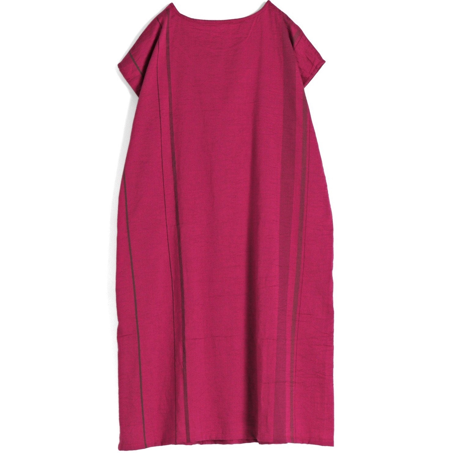 TAMAKI NIIME Shorter Length Cotton Cap Sleeve Round Neck Dress - Rosy Radiance