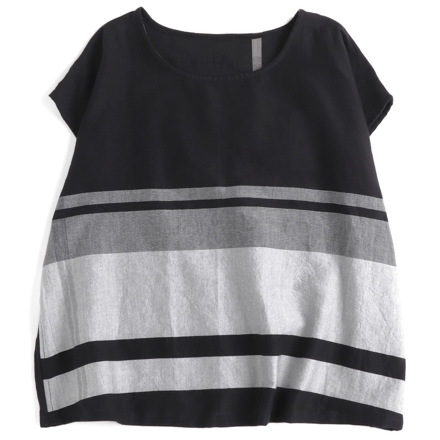 Tamaki Niime Striped Cap Sleeve Top - Moonlight