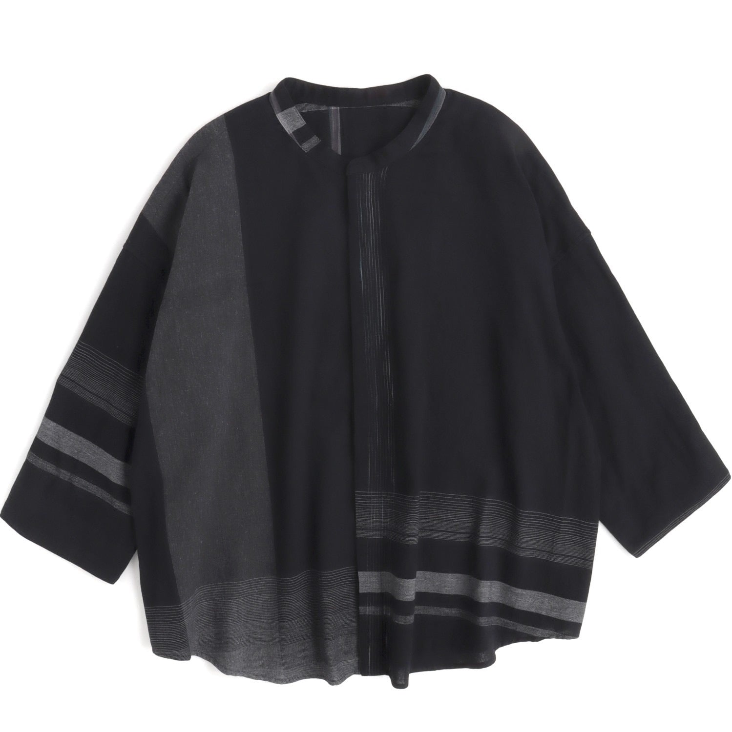 Tamaki Niime Mandarin Collared Shirt -  Keep it Simple