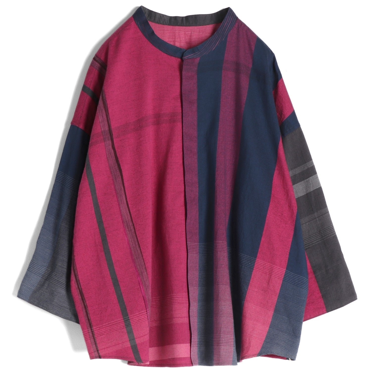 Tamaki Niime Mandarin Collared Shirt - Tutti-Frutti
