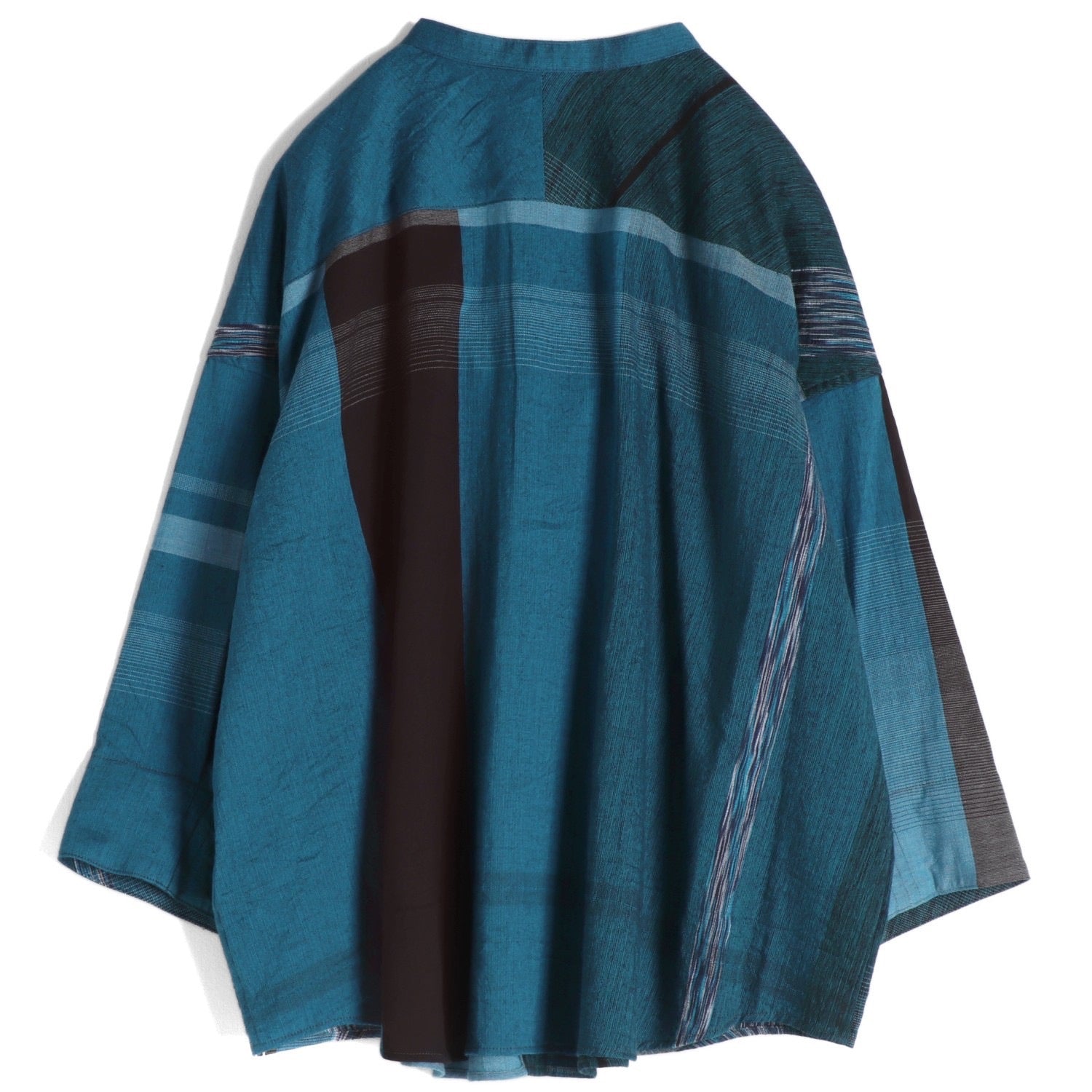 Tamaki Niime Mandarin Collared Shirt - By the Sea