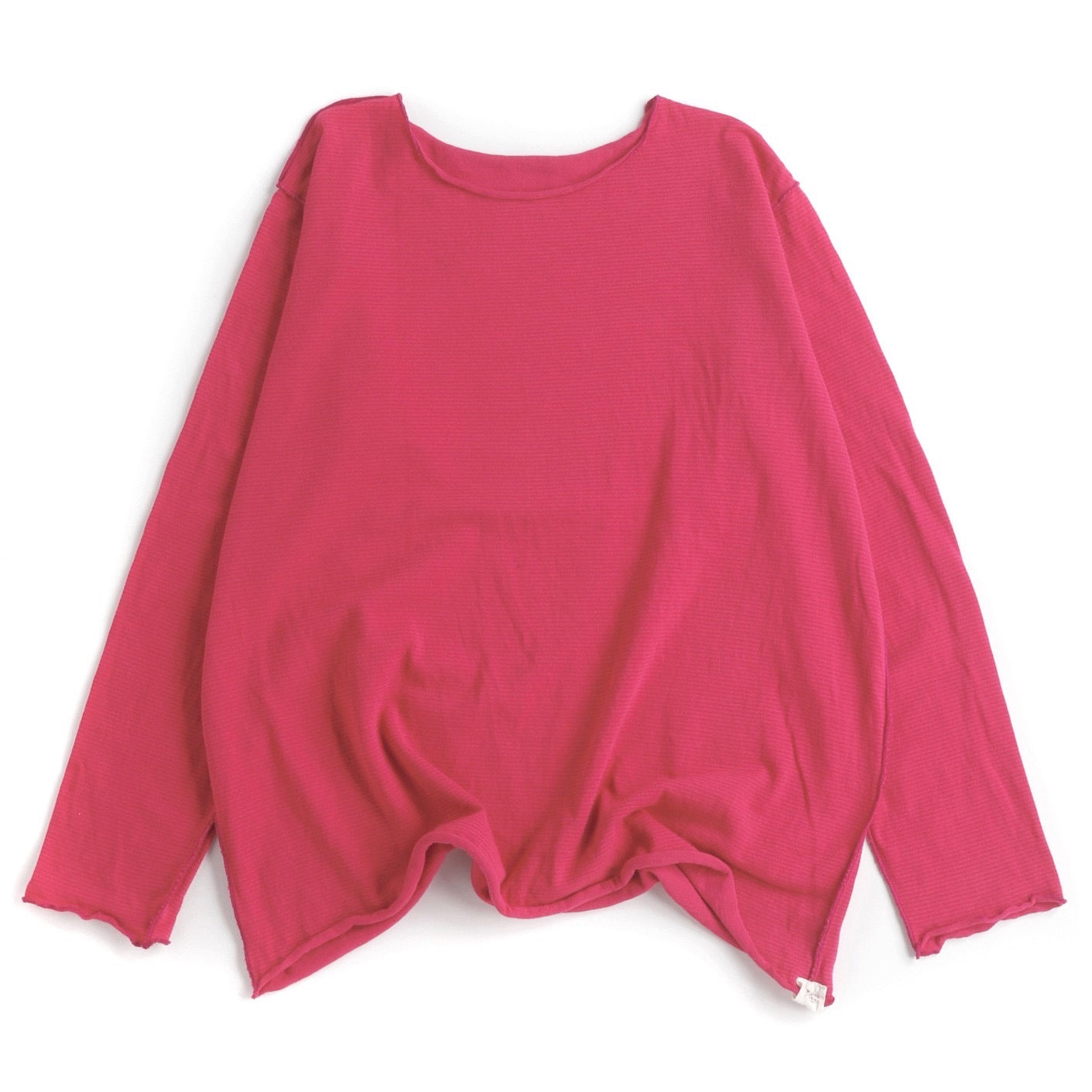 TAMAKI NIIME Cotton Long Sleeve Reversible Tee - Flaming Pink