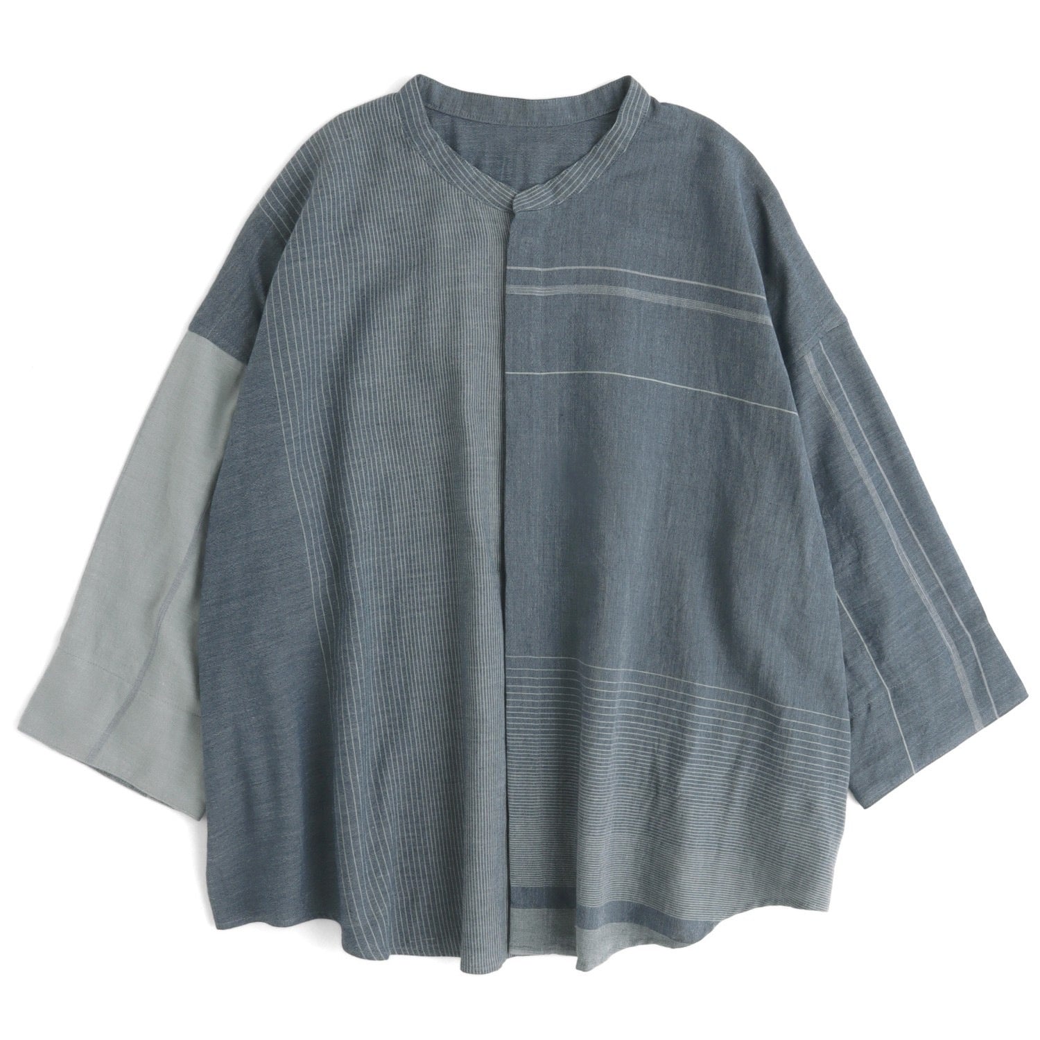 Tamaki Niime Mandarin Collared Shirt - Soothing Evening
