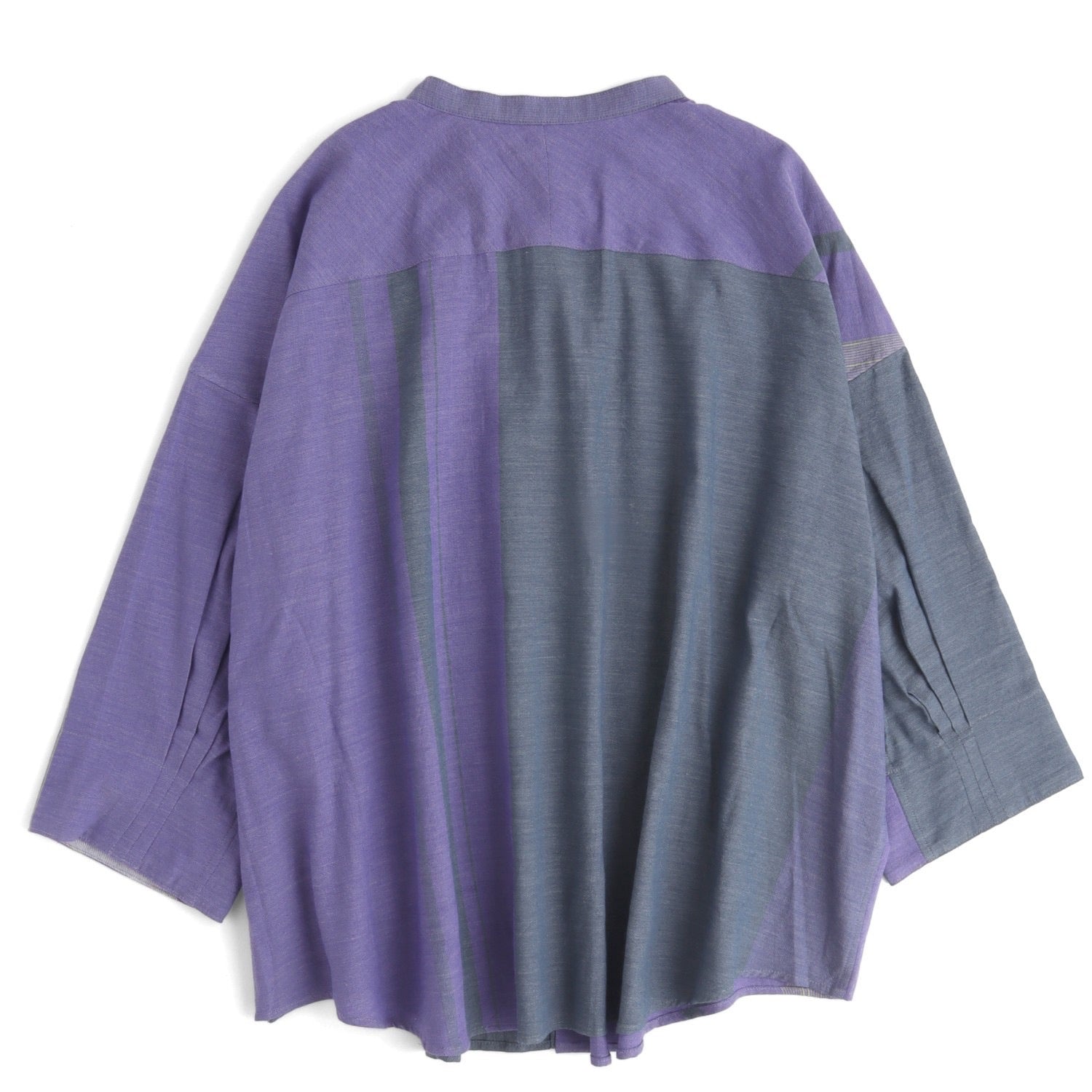 Tamaki Niime Mandarin Collared Shirt - Soft Lilacs