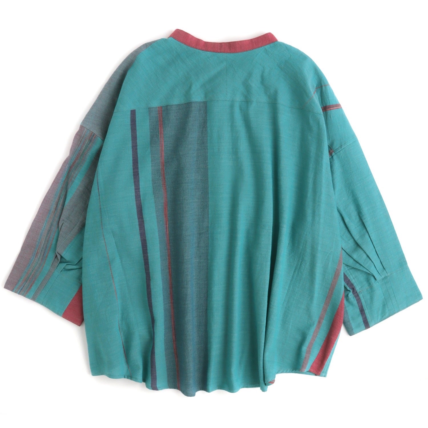 Tamaki Niime Mandarin Collared Shirt - Chaotic Watermelon