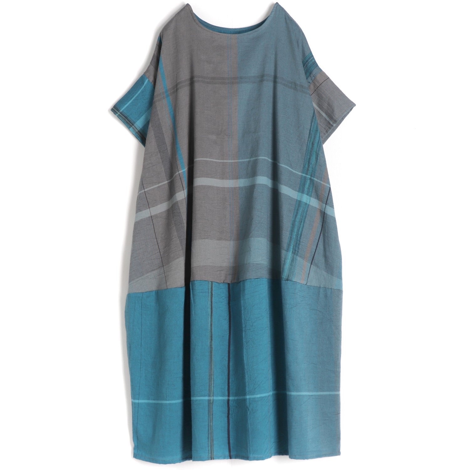 TAMAKI NIIME Short Sleeved Pocket Dress - Treasured Lake