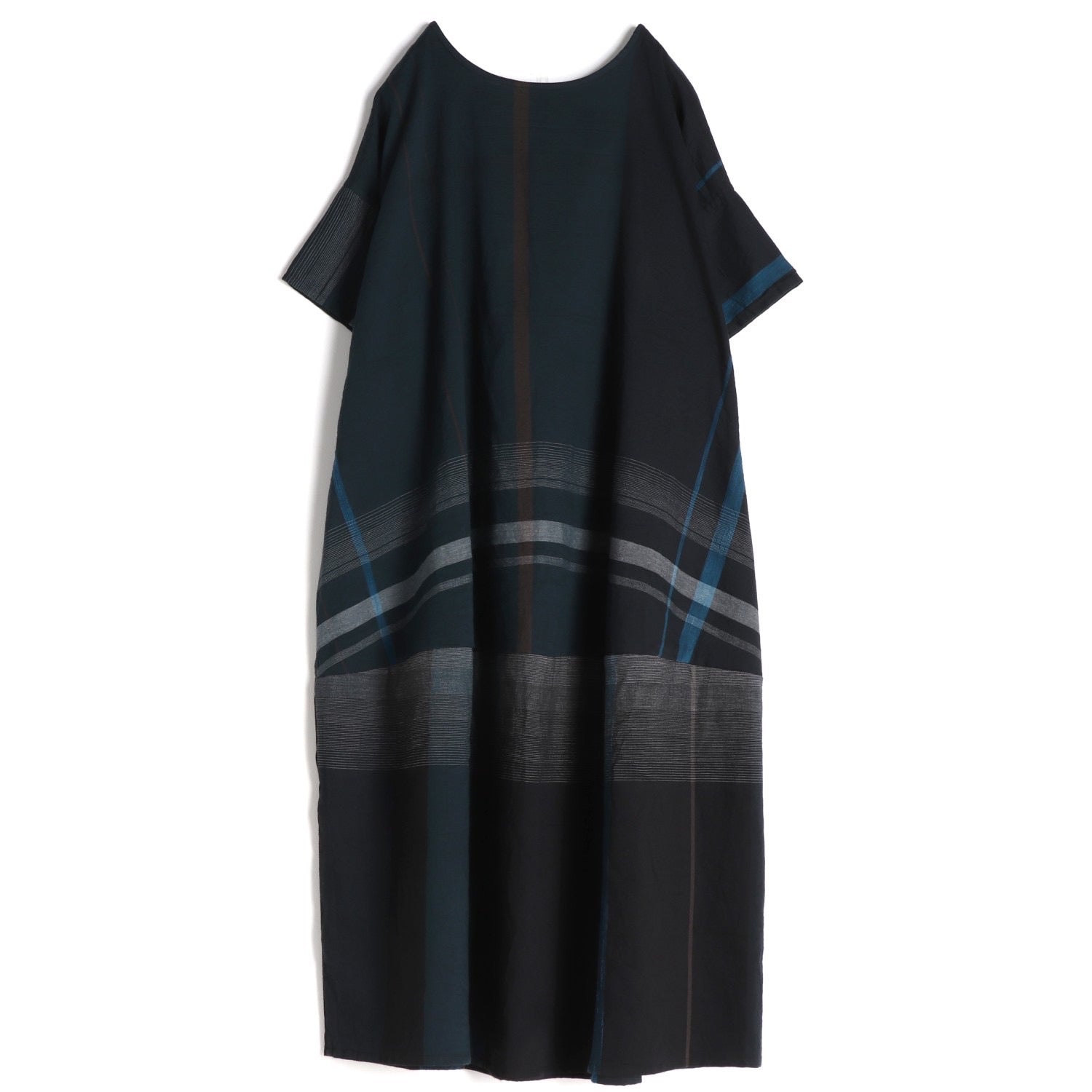 TAMAKI NIIME Short Sleeved Pocket Dress - Ancient Forest