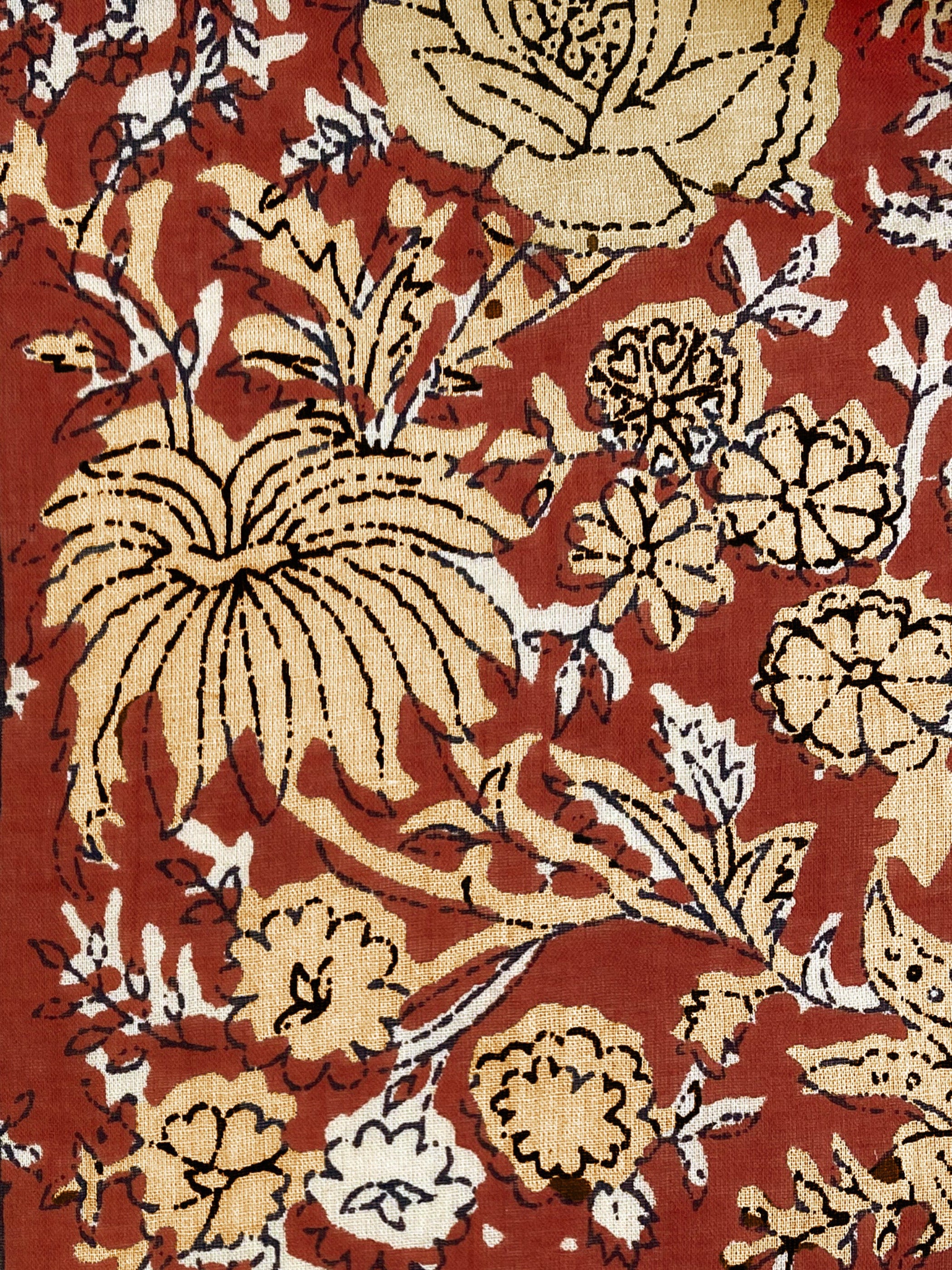 Cotton Block Printed Scarf - #08