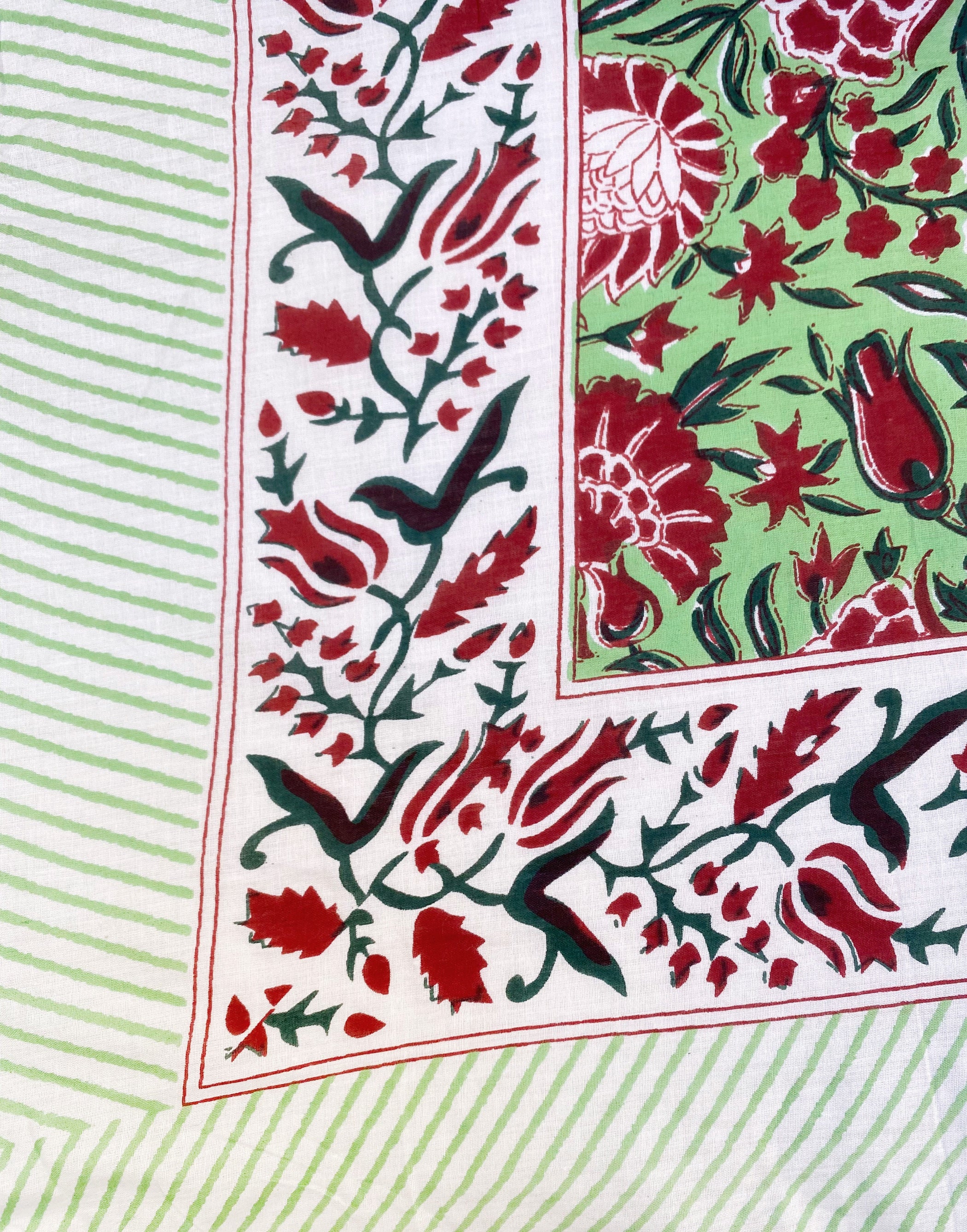 Cotton Block Printed Scarf - #09