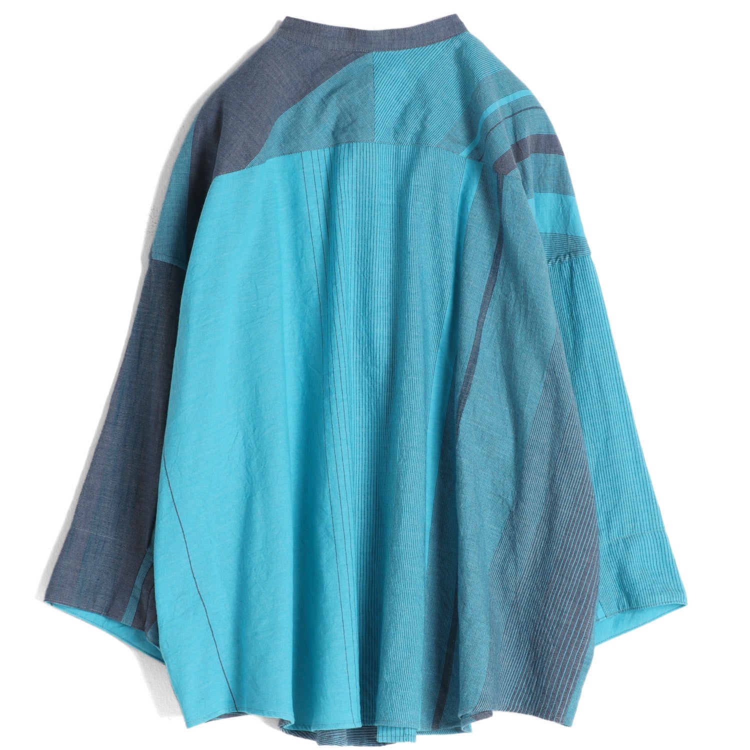 Tamaki Niime Mandarin Collared Shirt - Icy Falls