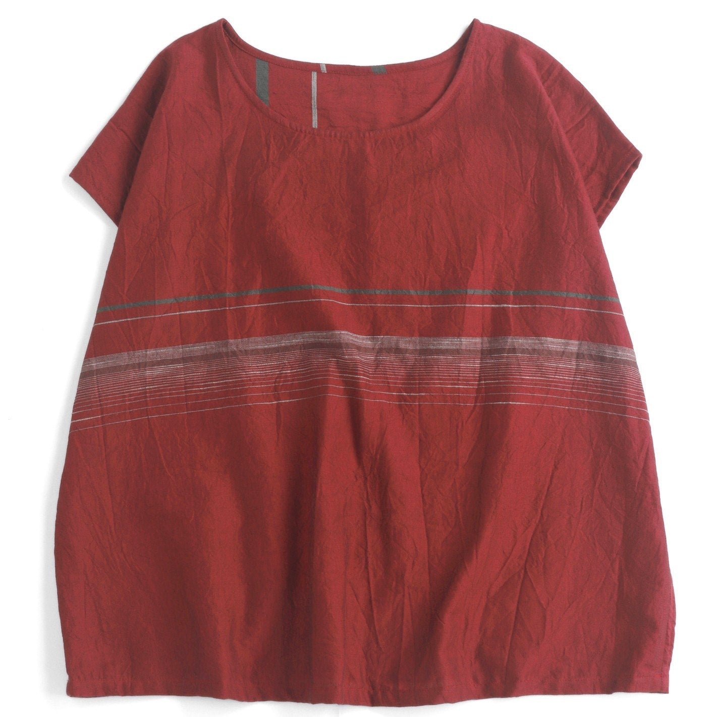 Tamaki Niime Striped Cap Sleeve Top - Island Sun