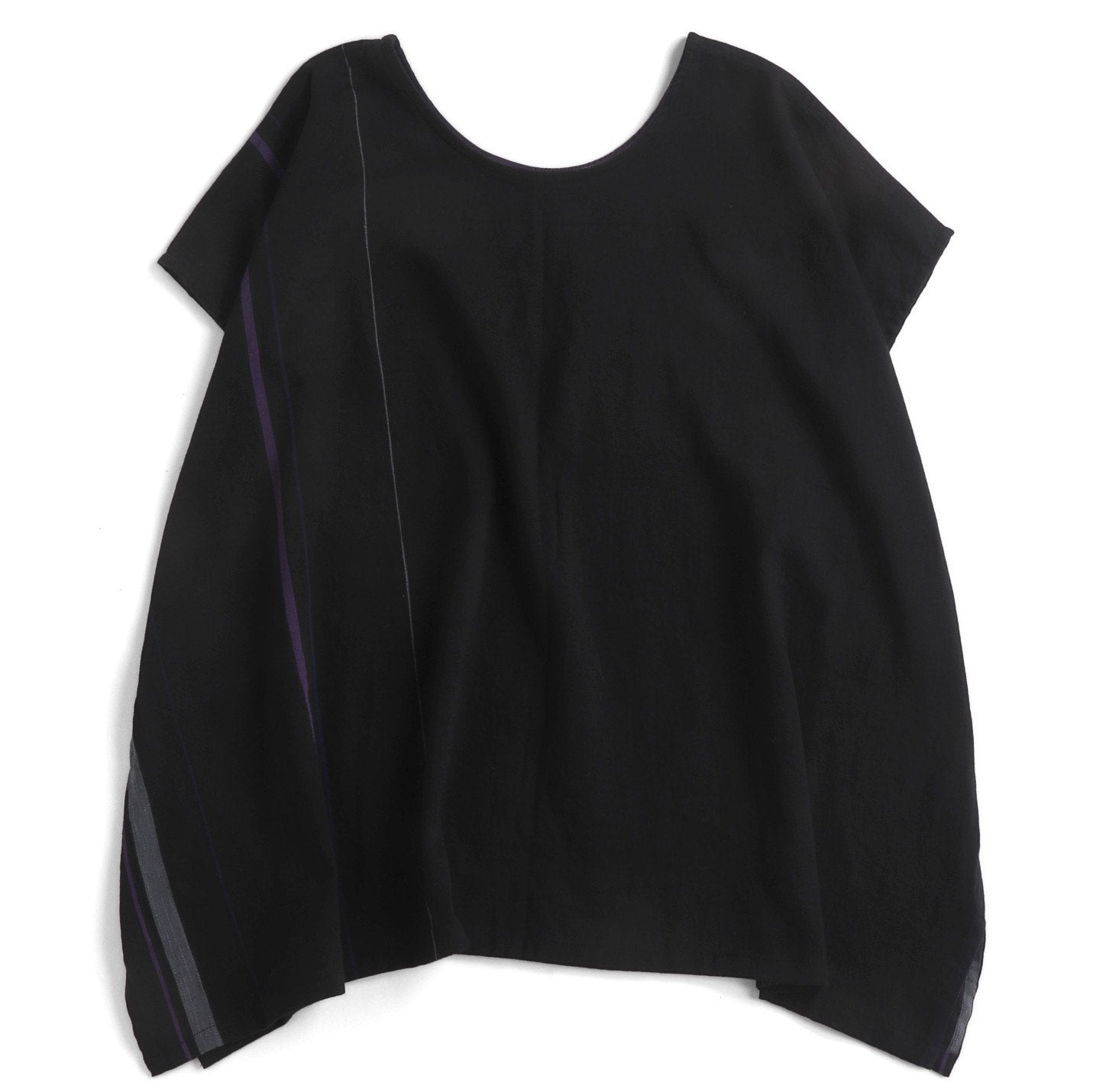 Tamaki Niime Striped Cap Sleeve Flared Top - Lingering Secrets