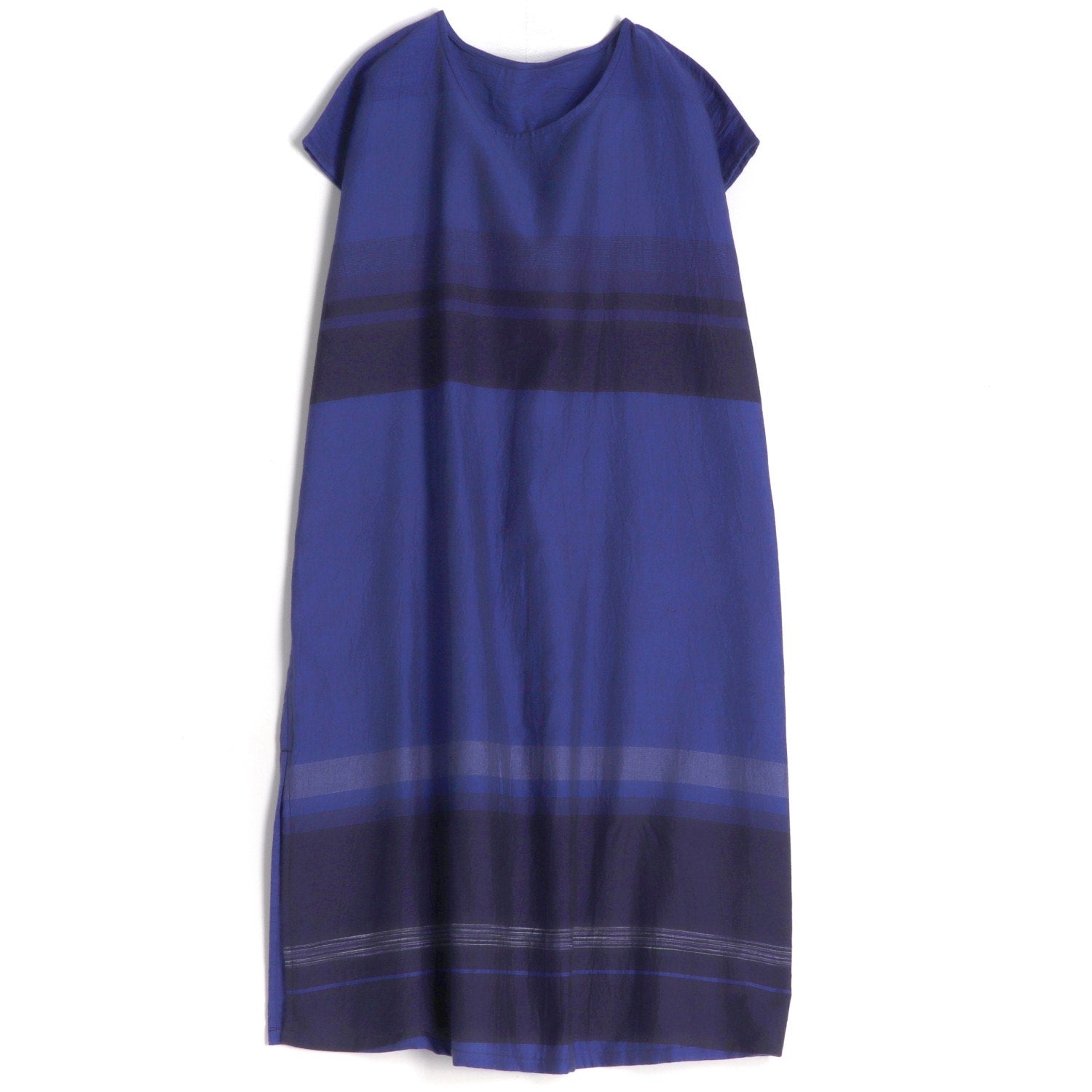 TAMAKI NIIME Shorter Length Cotton Cap Sleeve Round Neck Dress - Lost At Sea