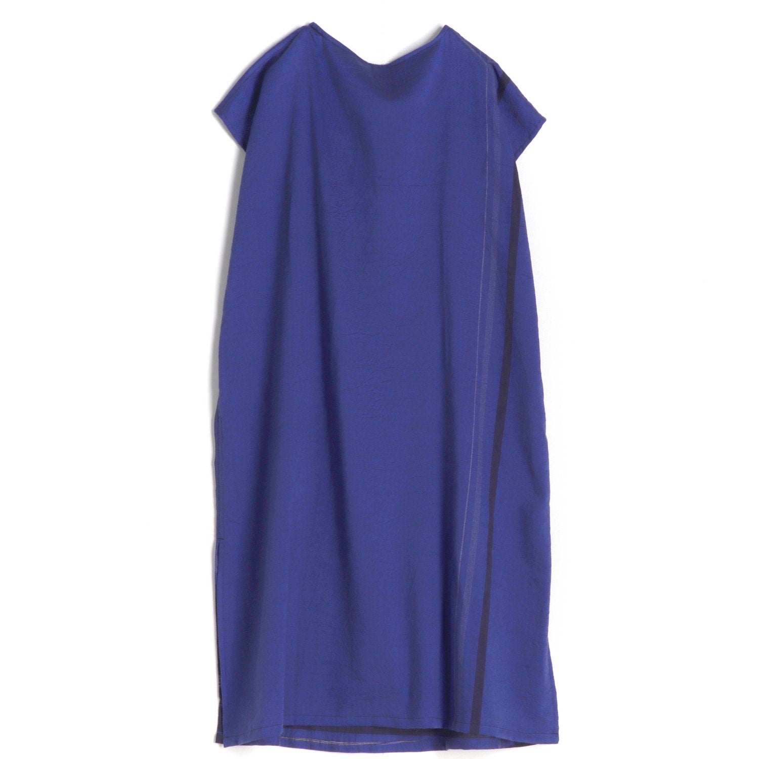 TAMAKI NIIME Shorter Length Cotton Cap Sleeve Round Neck Dress - Lost At Sea