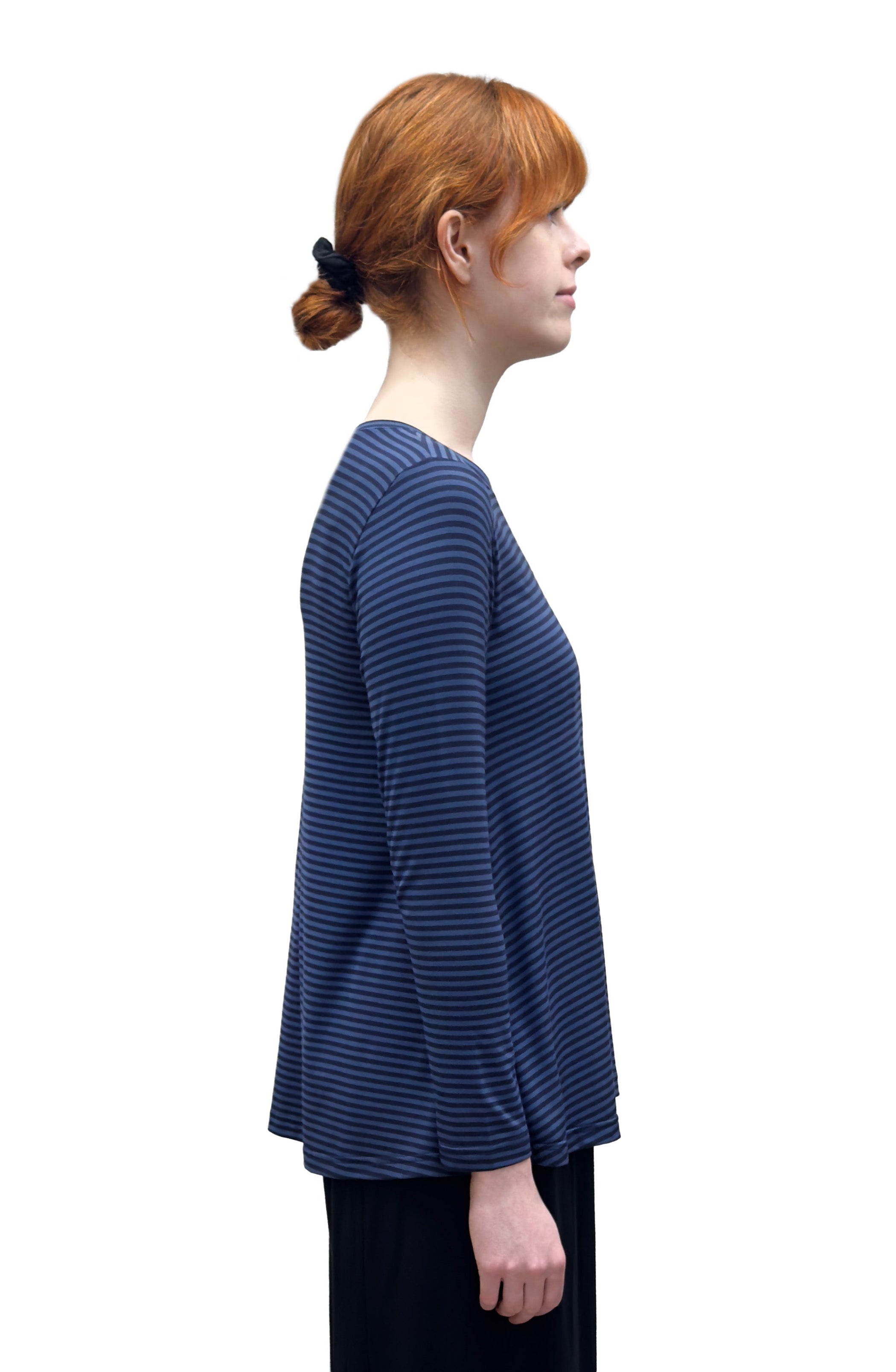 MAMA B Striped Long Sleeve T-Shirt in Night Stripes