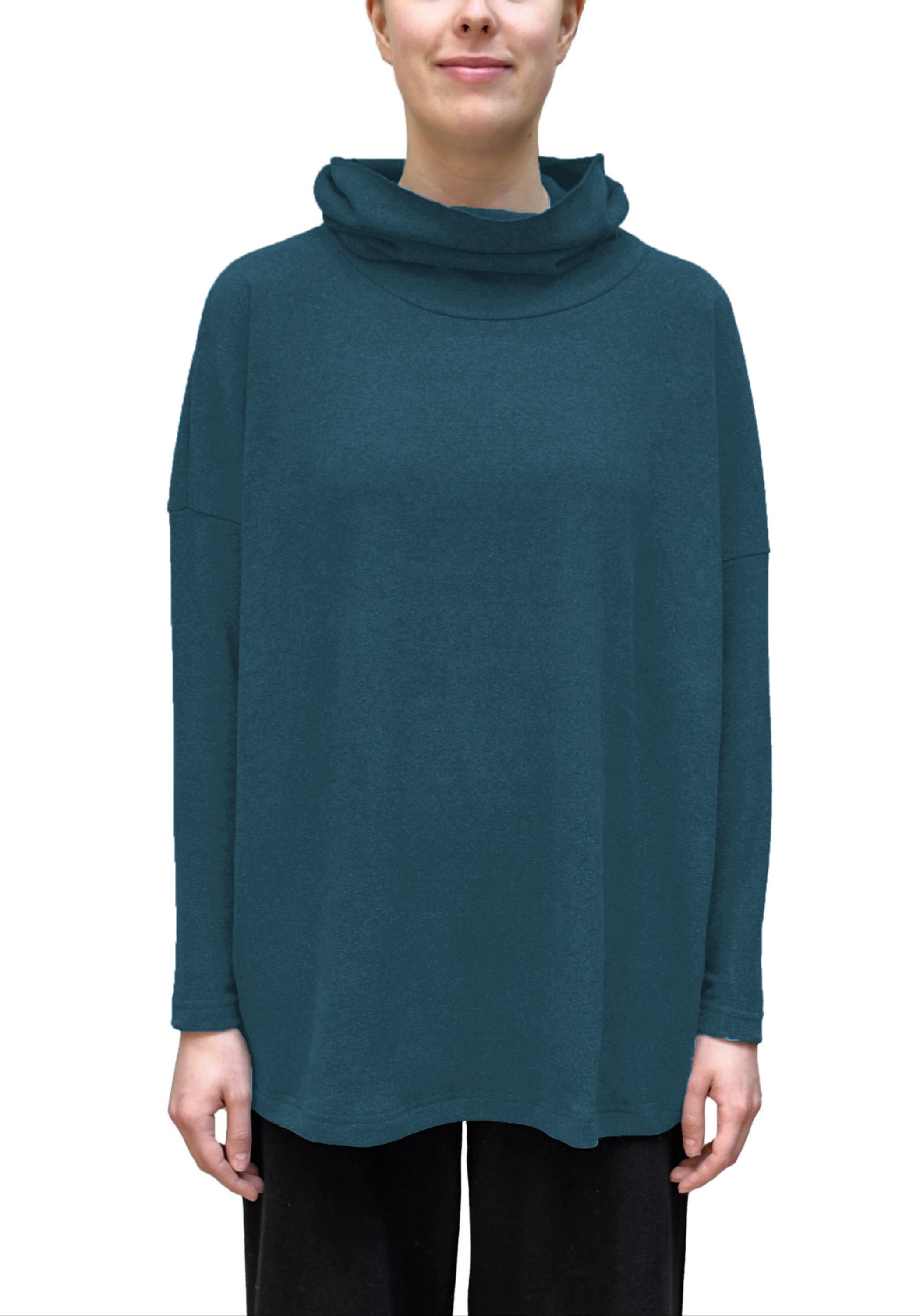 MAMA B Cozy Knit Onesize Cowl Sweater in Atlantic