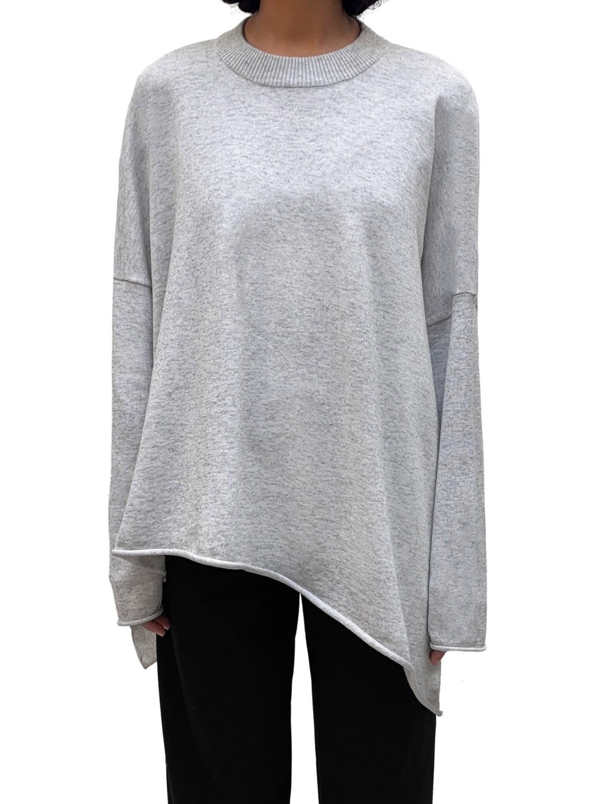 Motion Classics - One Size Asymmetric Sweater in Heathered Grey
