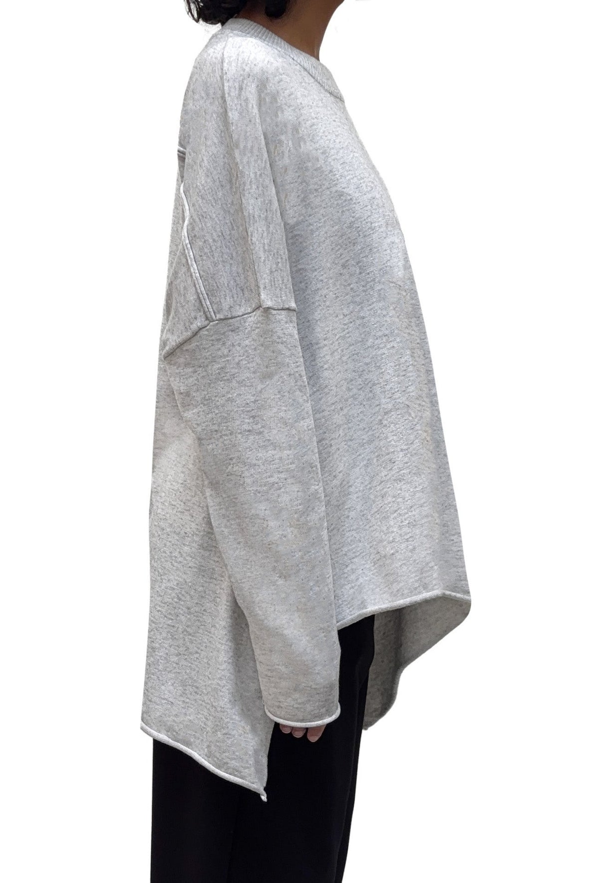 Motion Classics - One Size Asymmetric Sweater in Heathered Grey