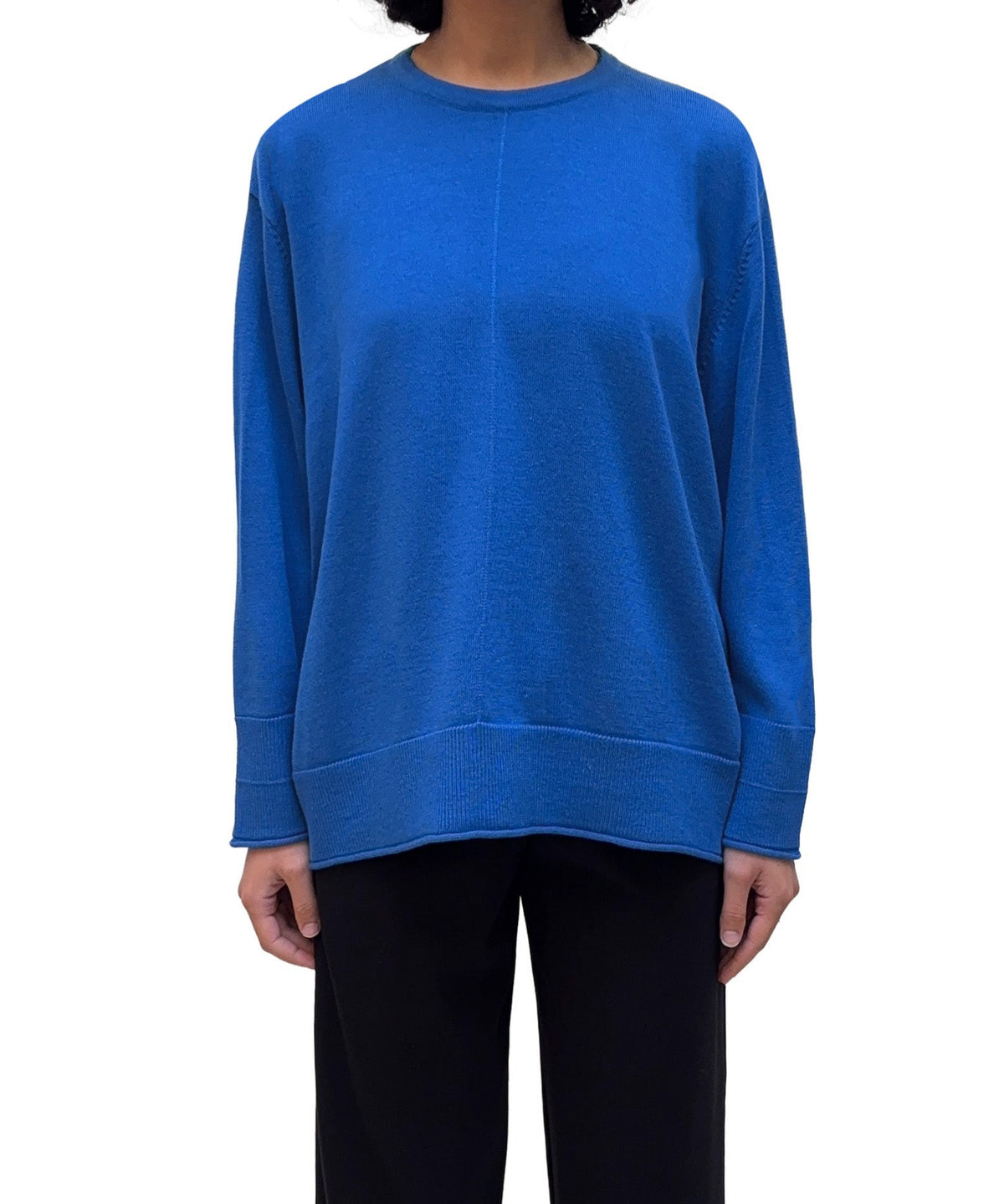 Motion Classics - One Size High Low Sweater in Cobalt Blue