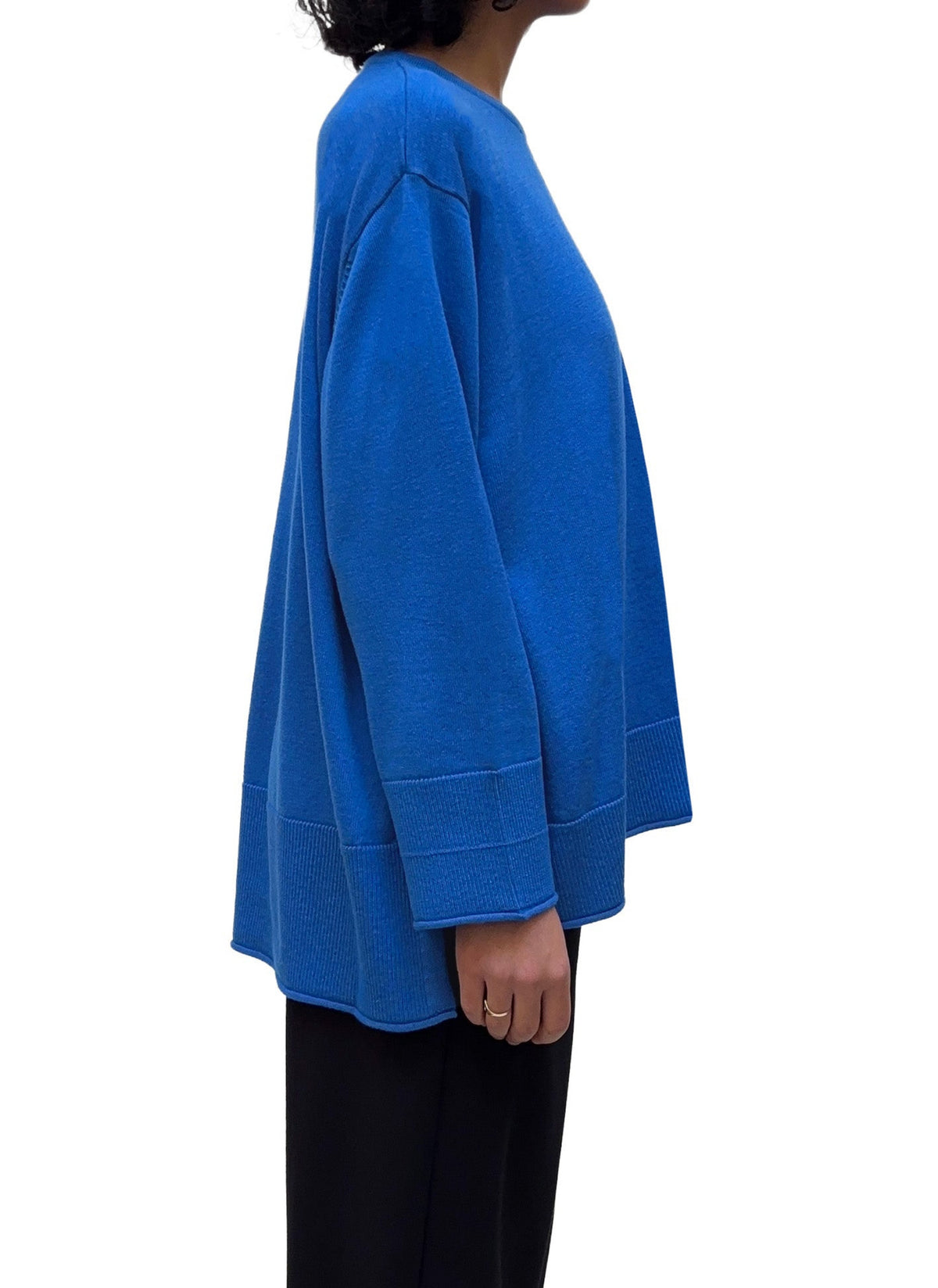 Motion Classics - One Size High Low Sweater in Cobalt Blue