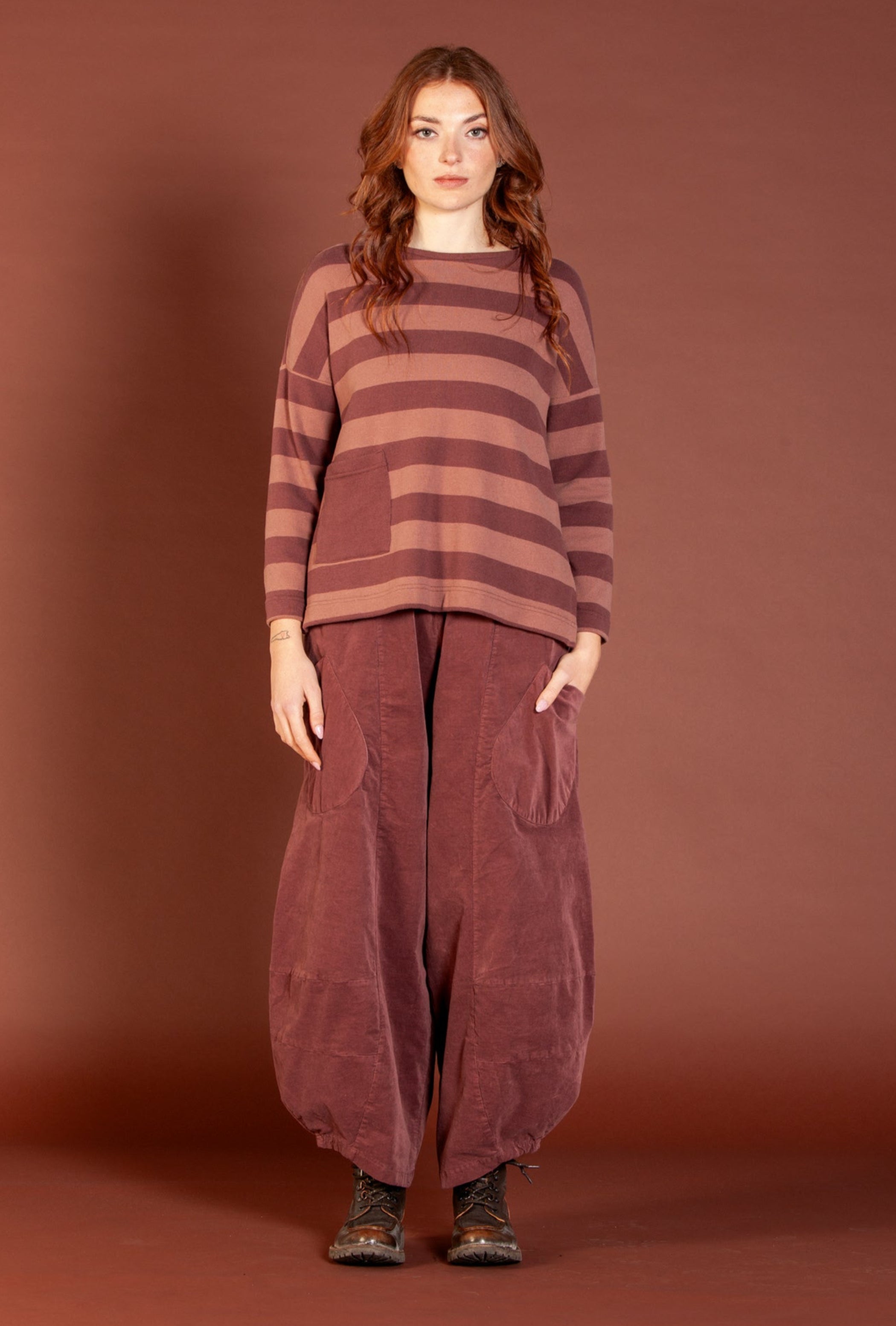 MAMA B Velvet Bubble Pant in Cipolla