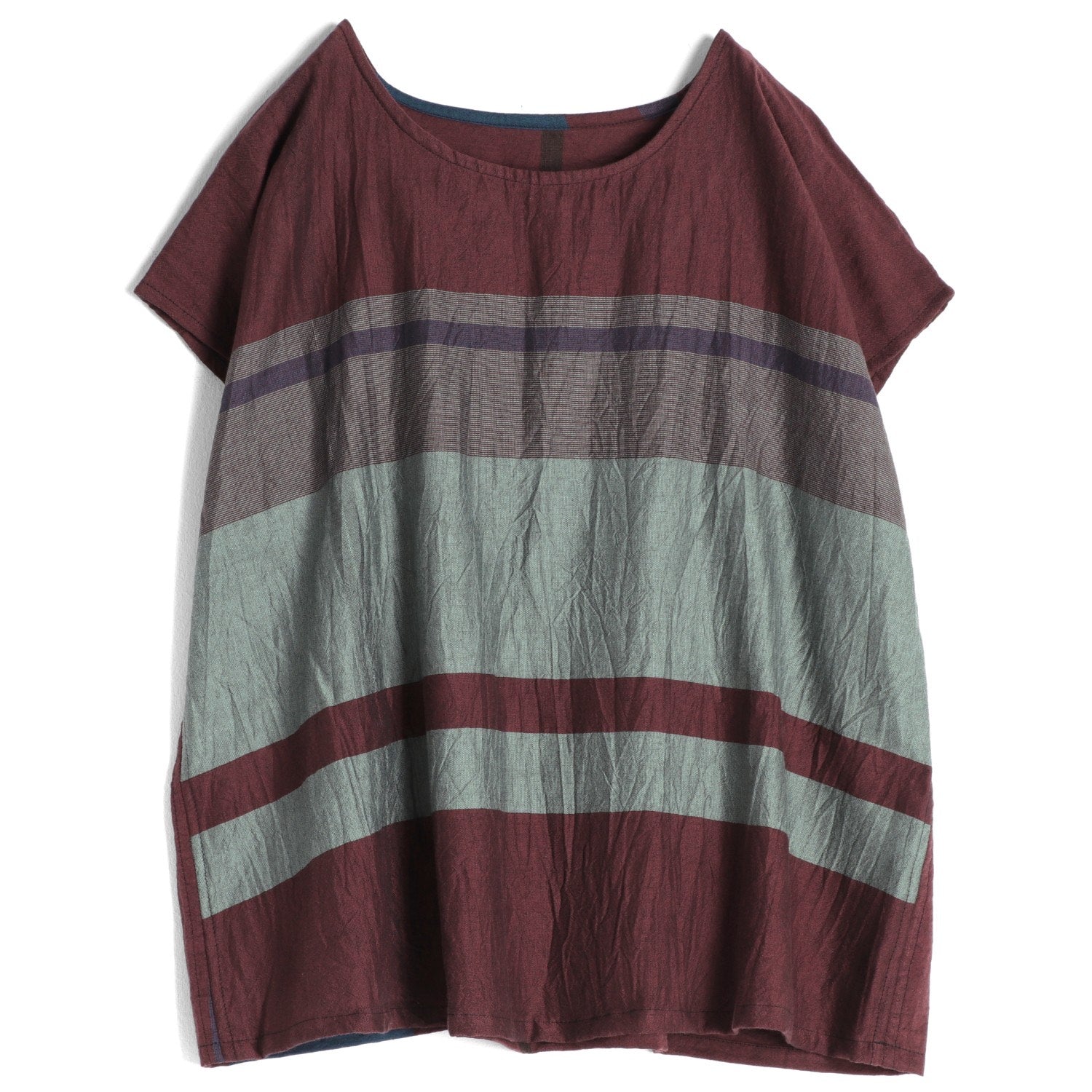 Tamaki Niime Striped Cap Sleeve Top - Marvellous Day