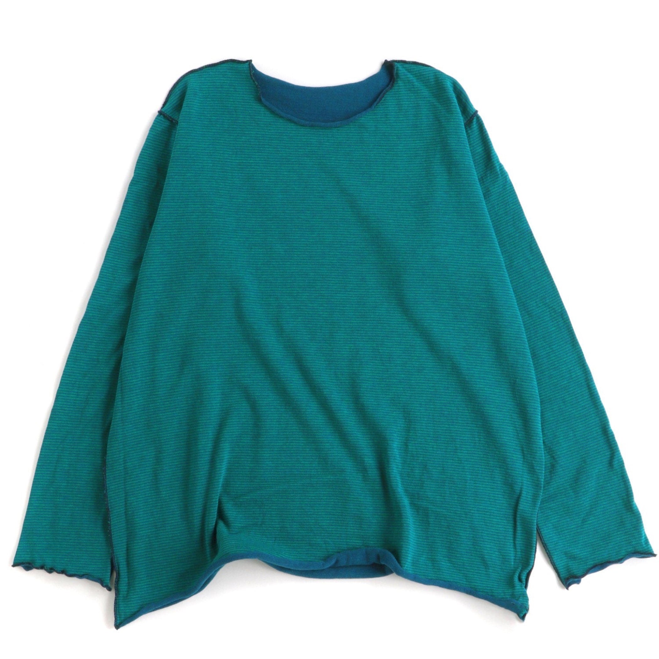 TAMAKI NIIME Cotton Long Sleeve Reversible Tee - Mermaid's Lair