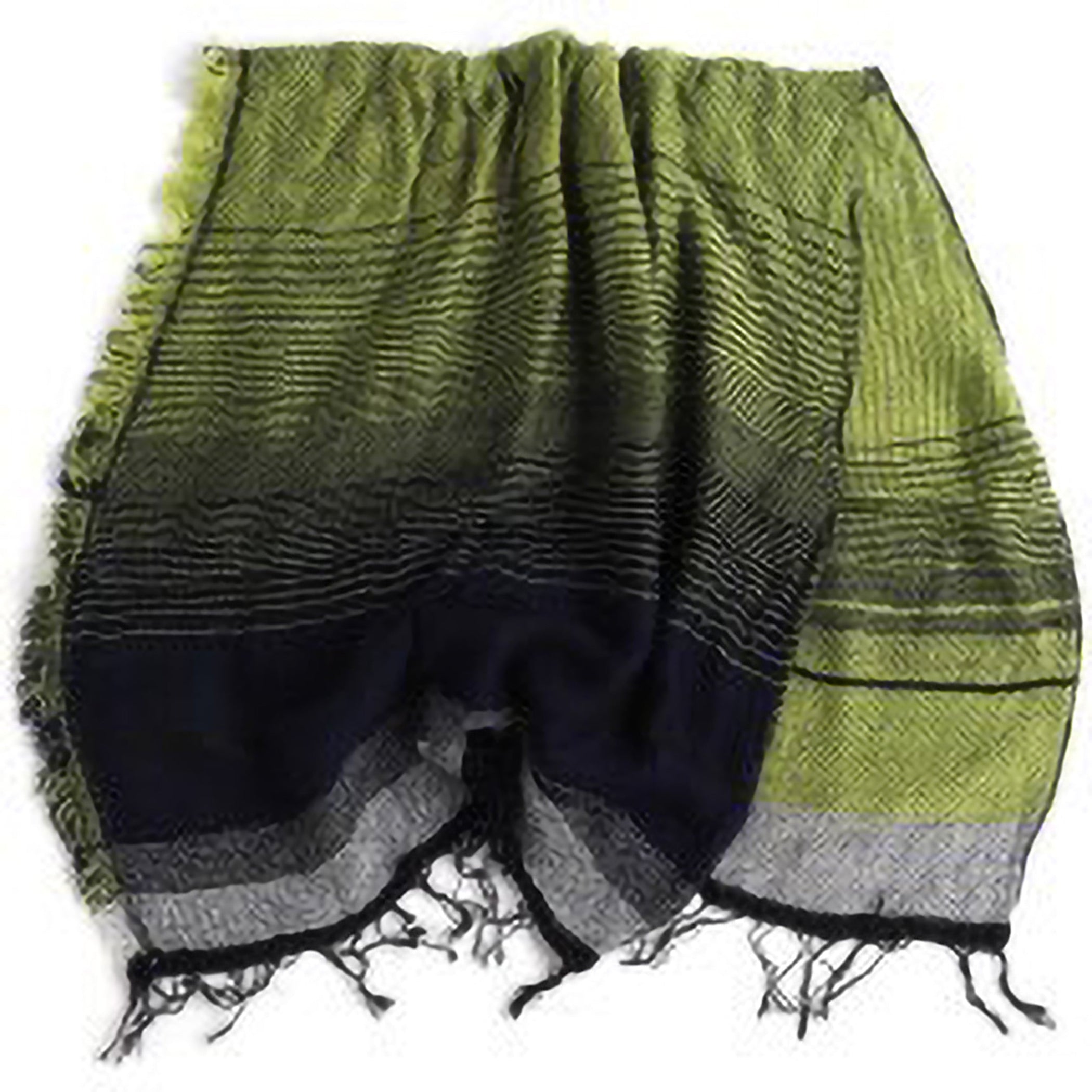 TAMAKI NIIME Small Wool/Cotton Woven Scarf - Mossy Glade