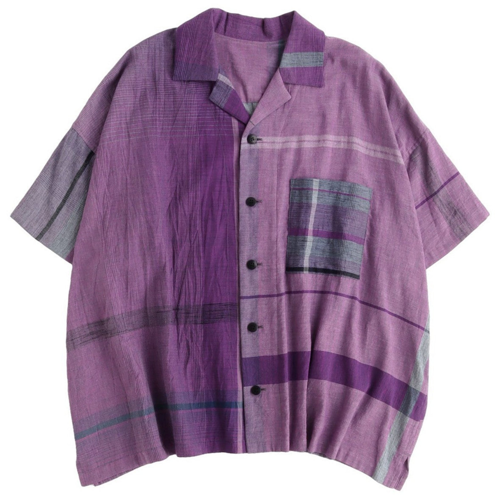 TAMAKI NIIME Short Sleeve Pocket Shirt - Mystic
