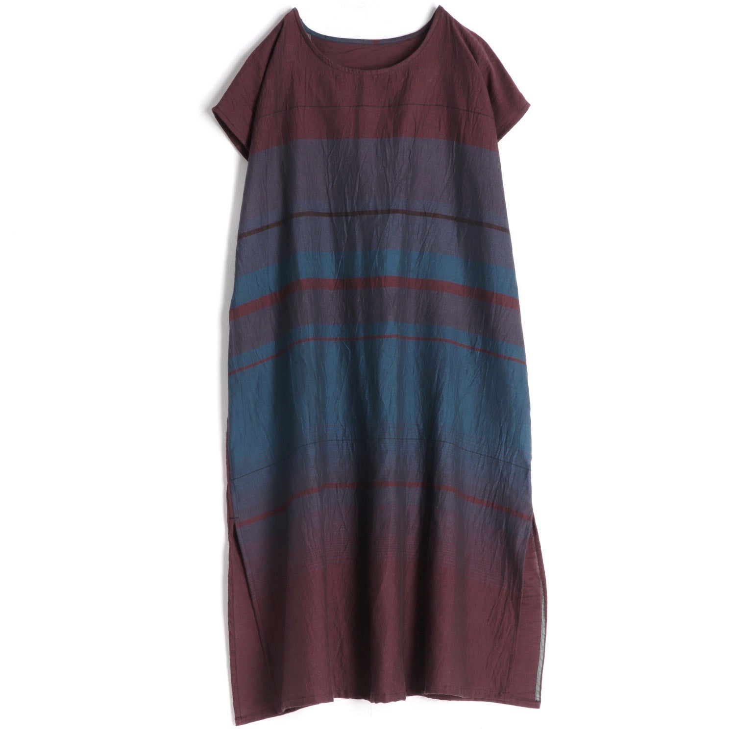TAMAKI NIIME Shorter Length Cotton Cap Sleeve Round Neck Dress - Ombre Delicacy
