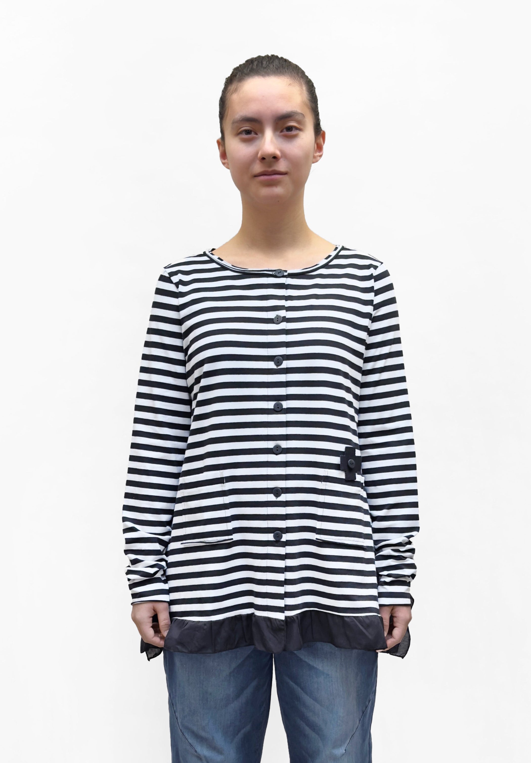 PLU Striped Knit Cardigan