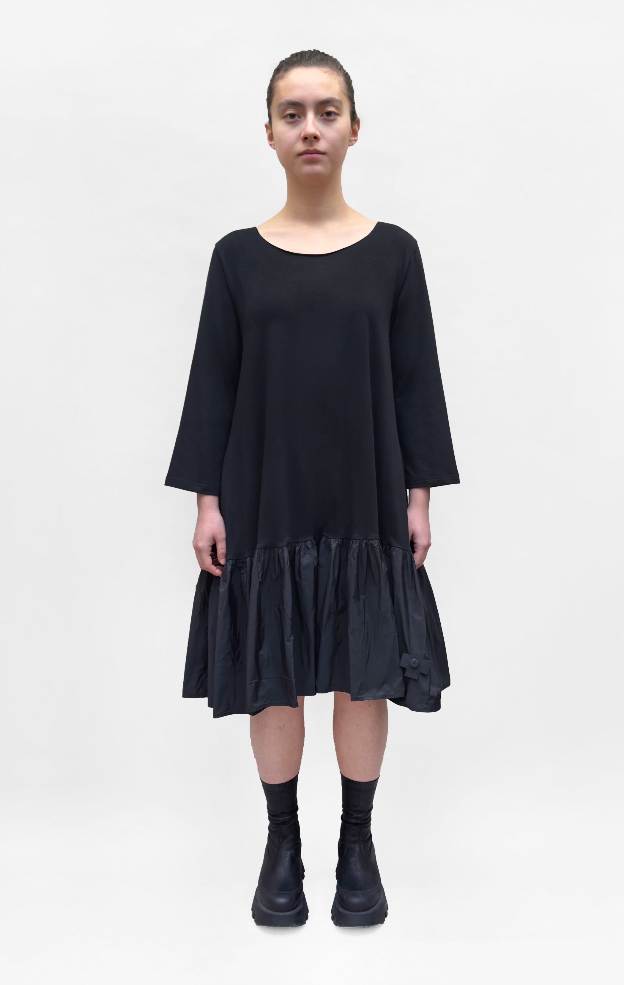 PLU Gathered Taffeta Dress