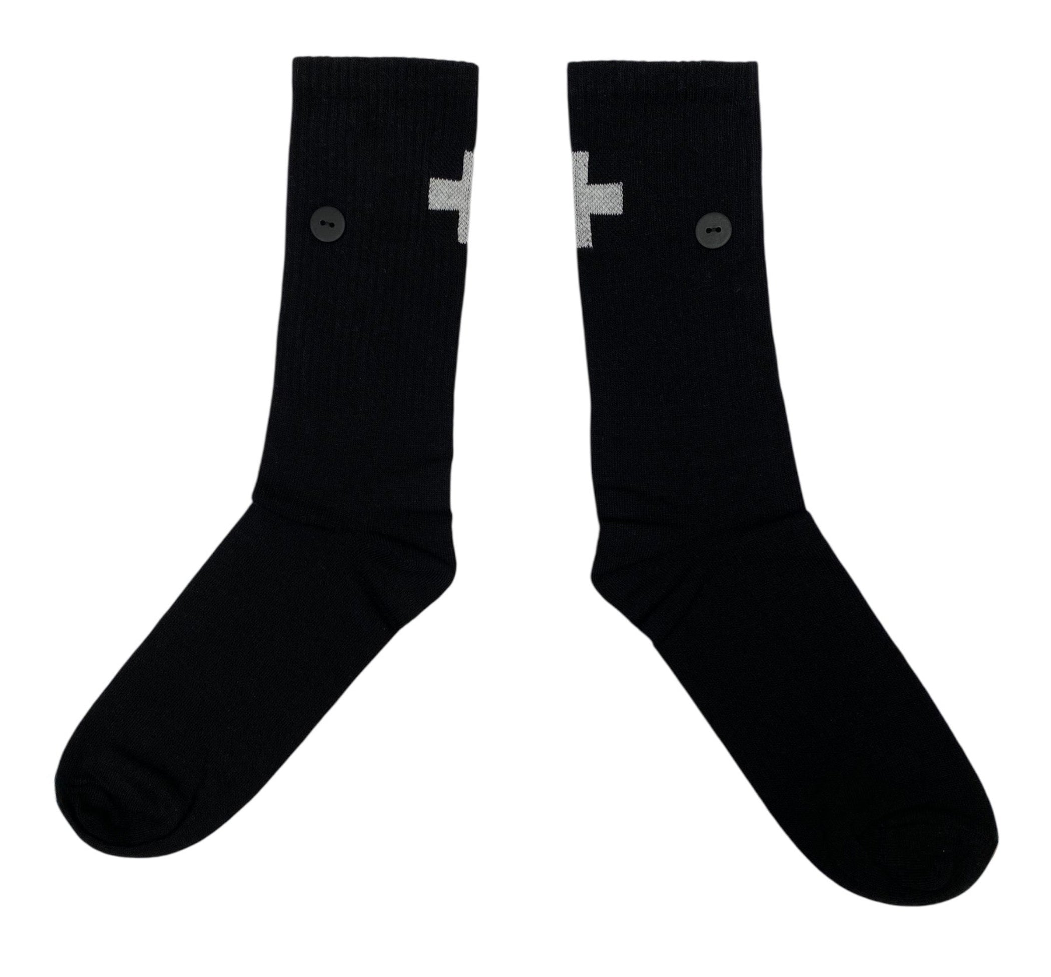 PLU Crew Socks In Black