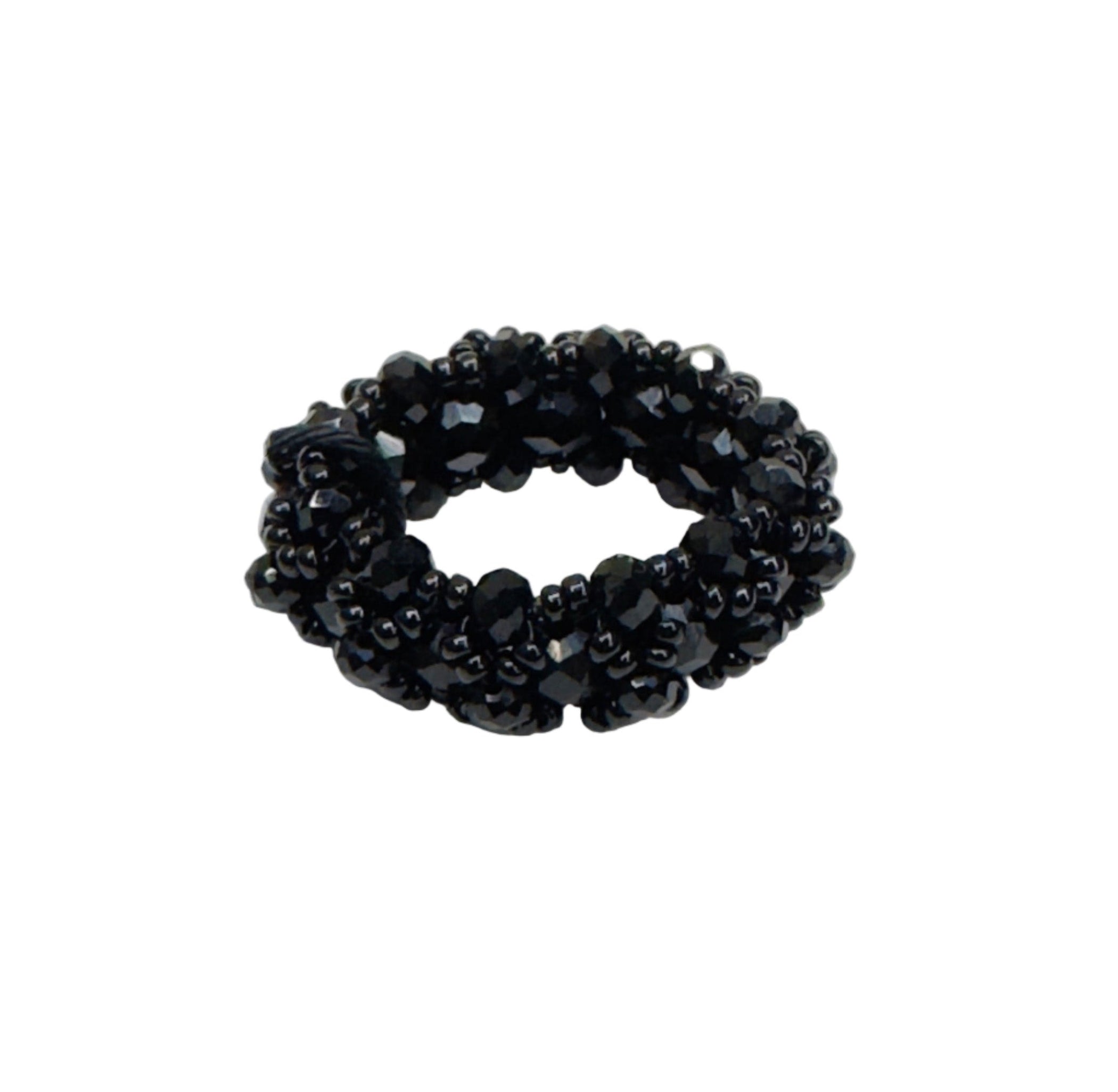 PLU Beaded Ring - Black