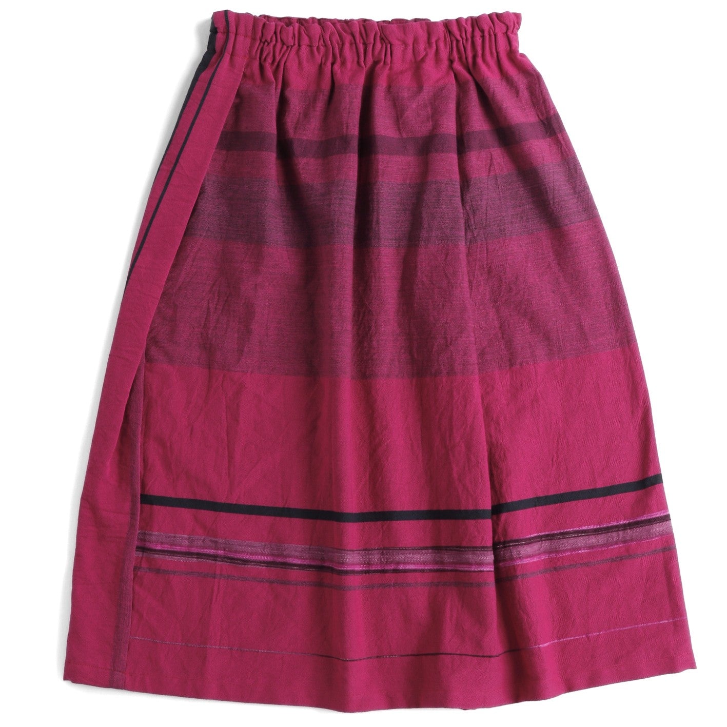 TAMAKI NIIME Gathered Skirt - Magenta Abyss