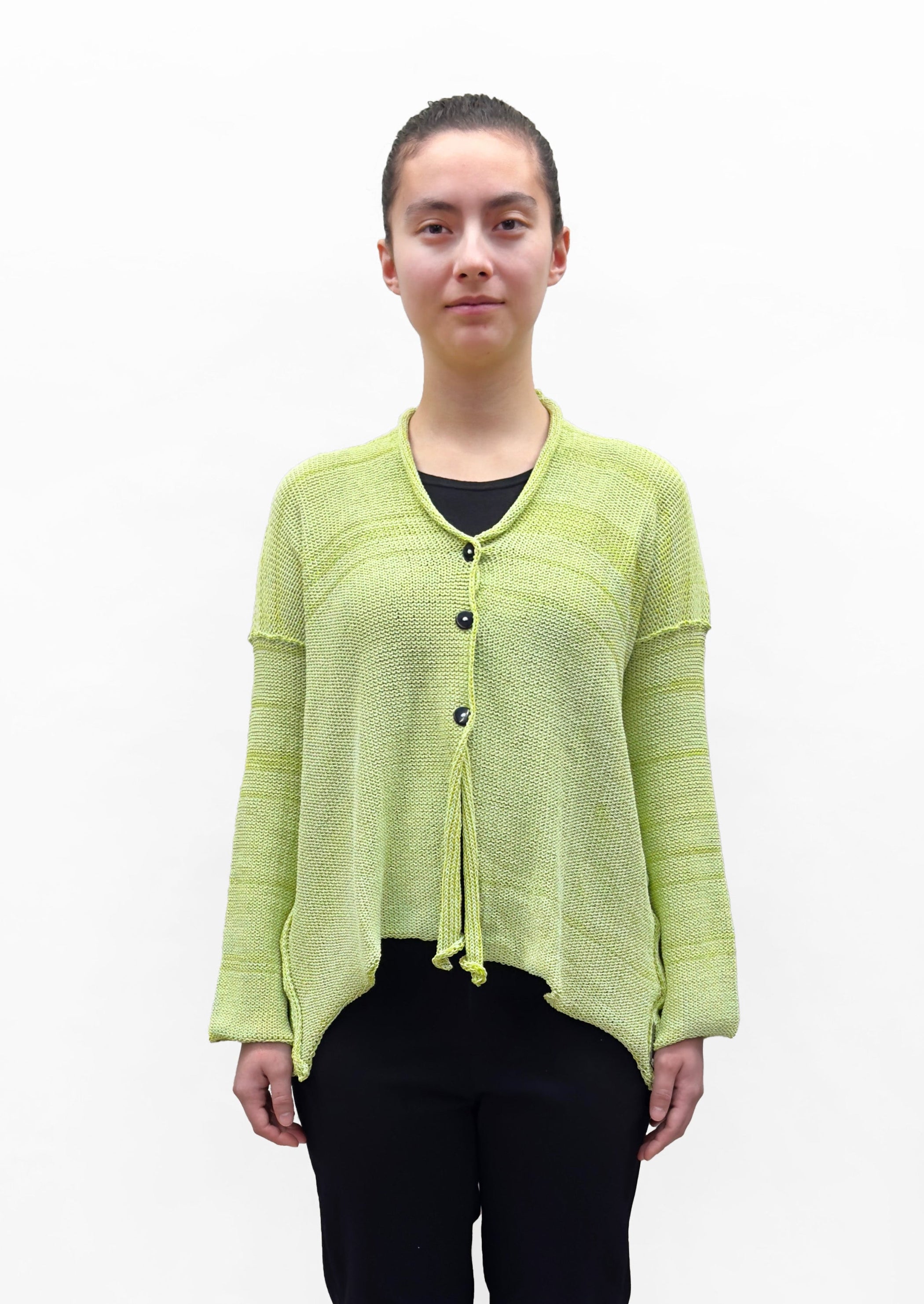 PAPER TEMPLES Boxy V Neck Cardigan - Spring