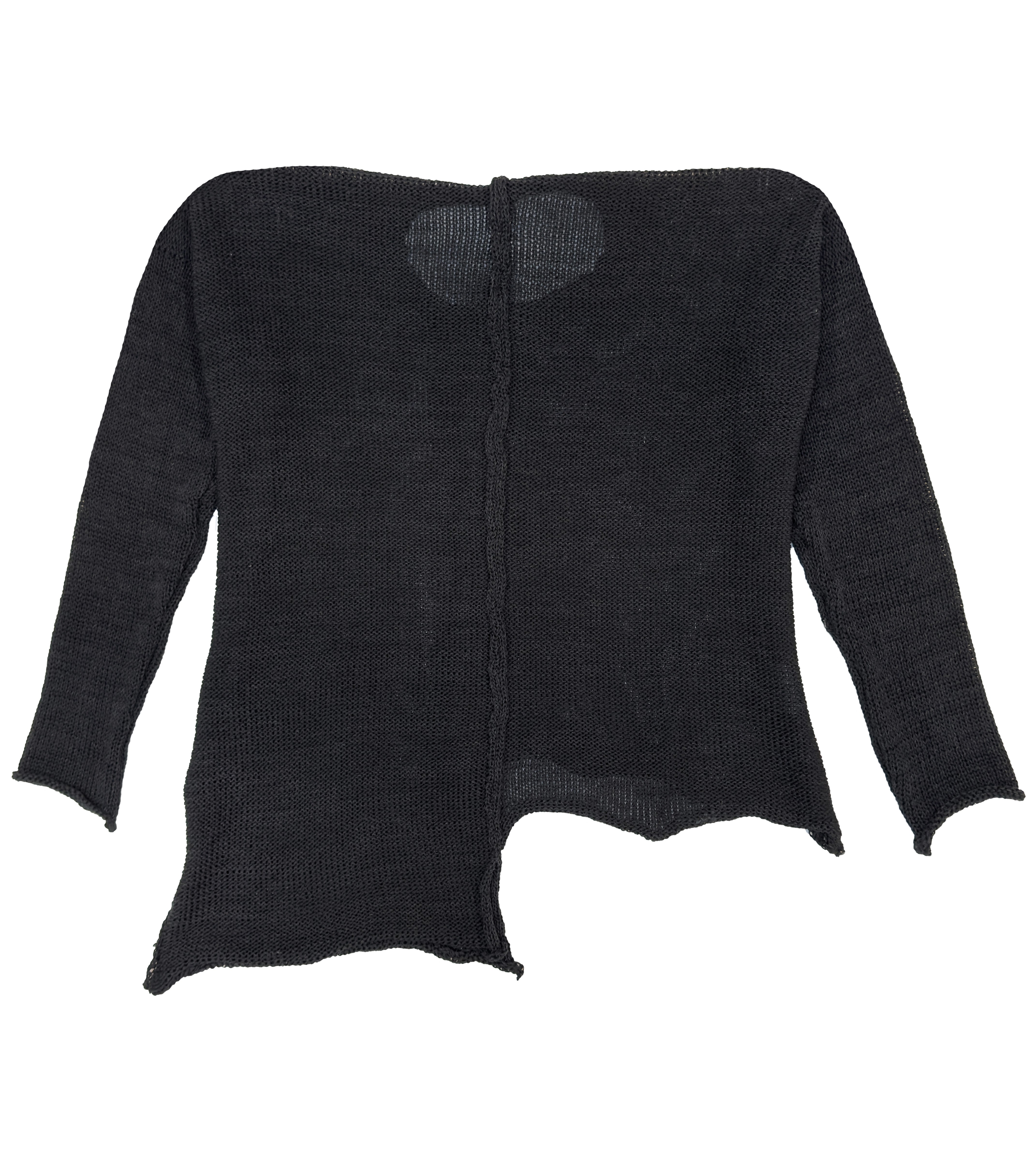 PAPER TEMPLES Long Sleeve Asymmetric Cardigan - Black