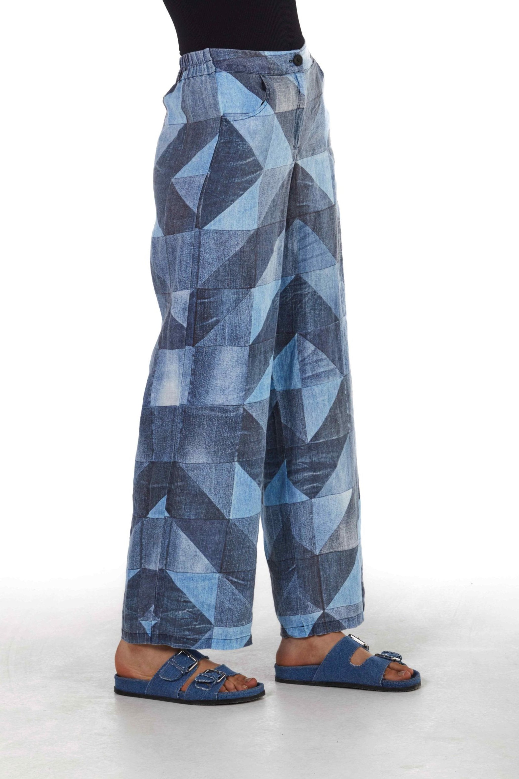 ELEMENTE CLEMENTE Digital Print Linen Pant